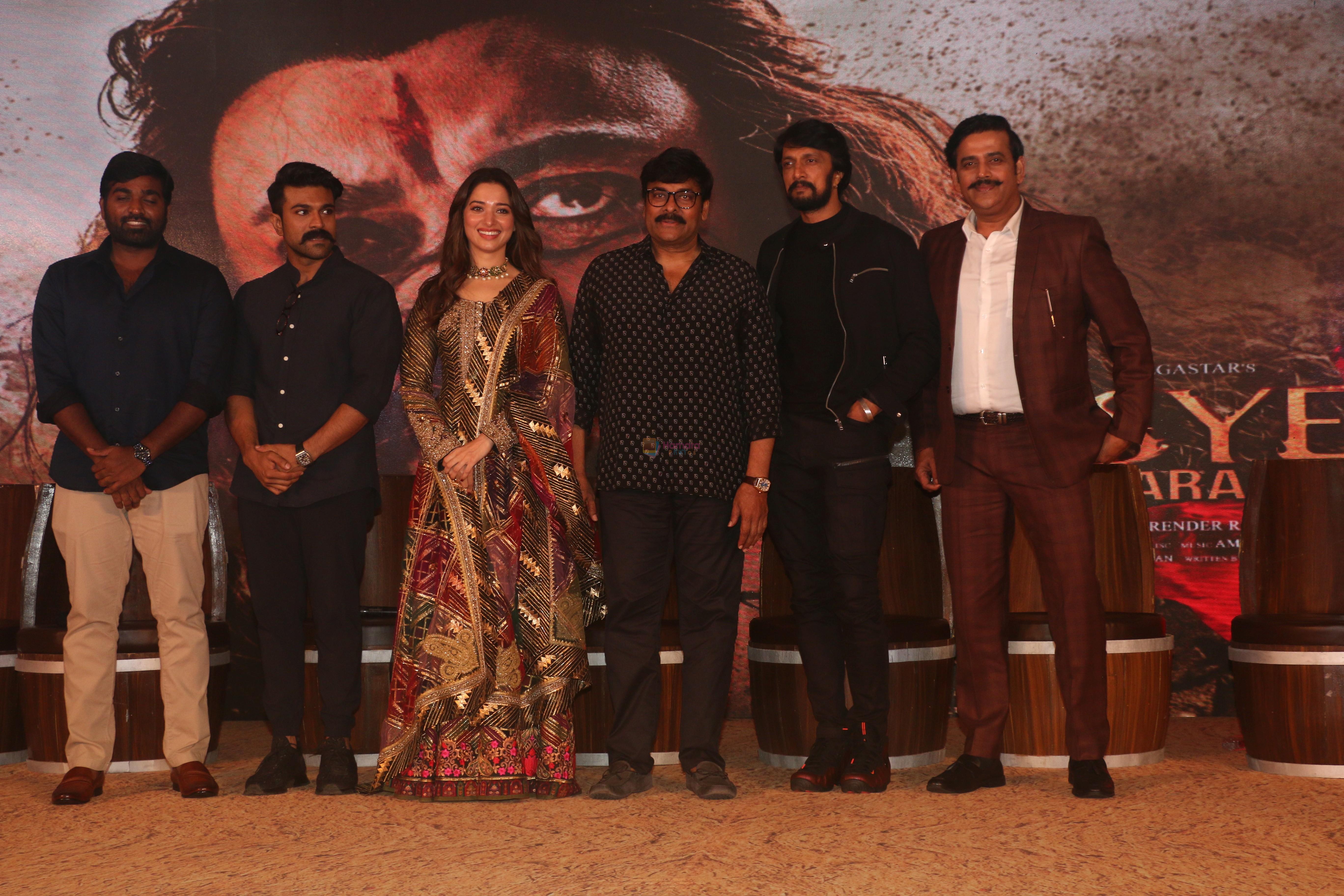 Chiranjeevi, Ram Charan, Tamanna Bhatia, Sudeep at the Trailer launch of film Sye Raa Narasimha Reddy in jw marriott juhu on 20th Aug 2019