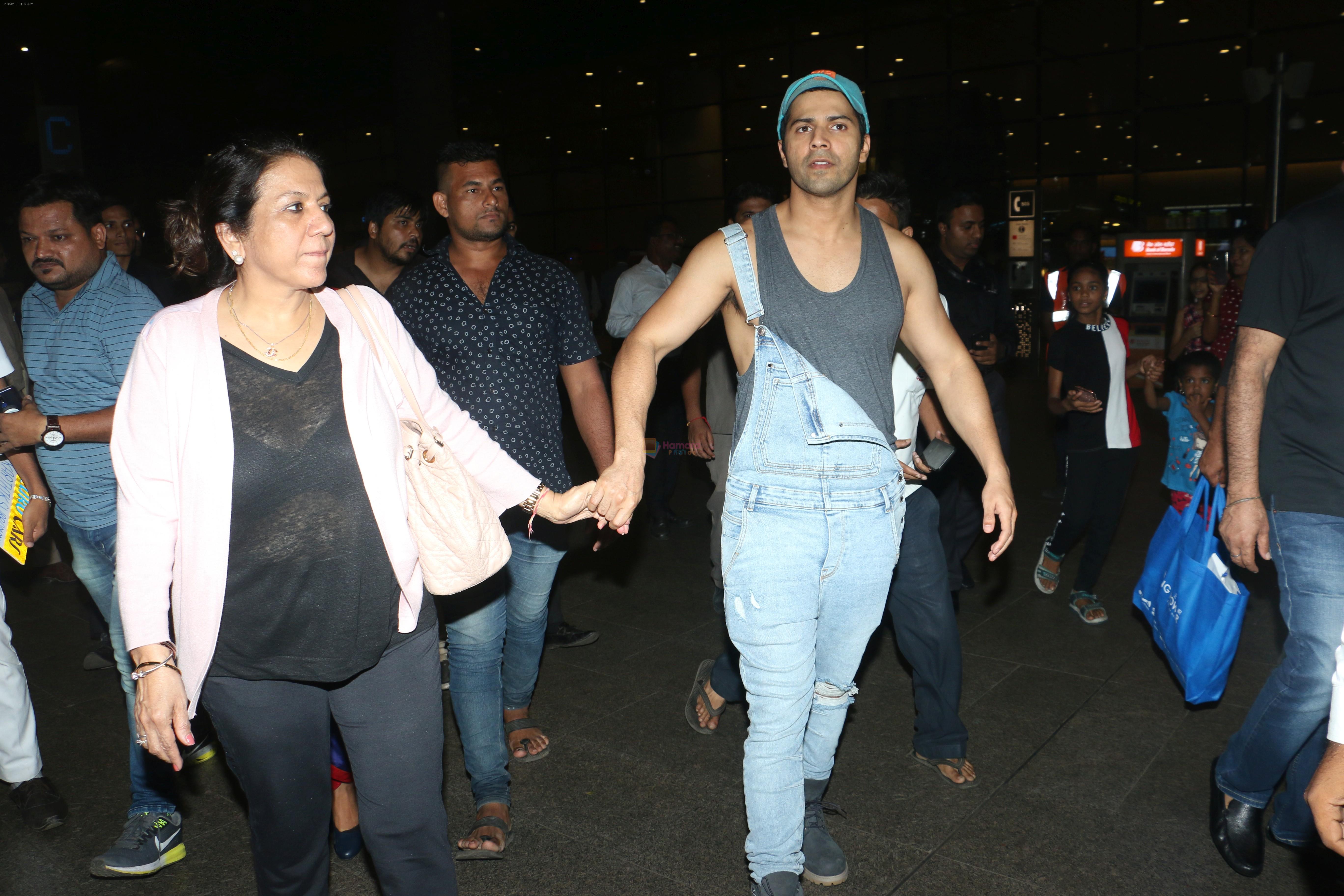 Varun Dhawan spotted at airport on 20th Aug 2019