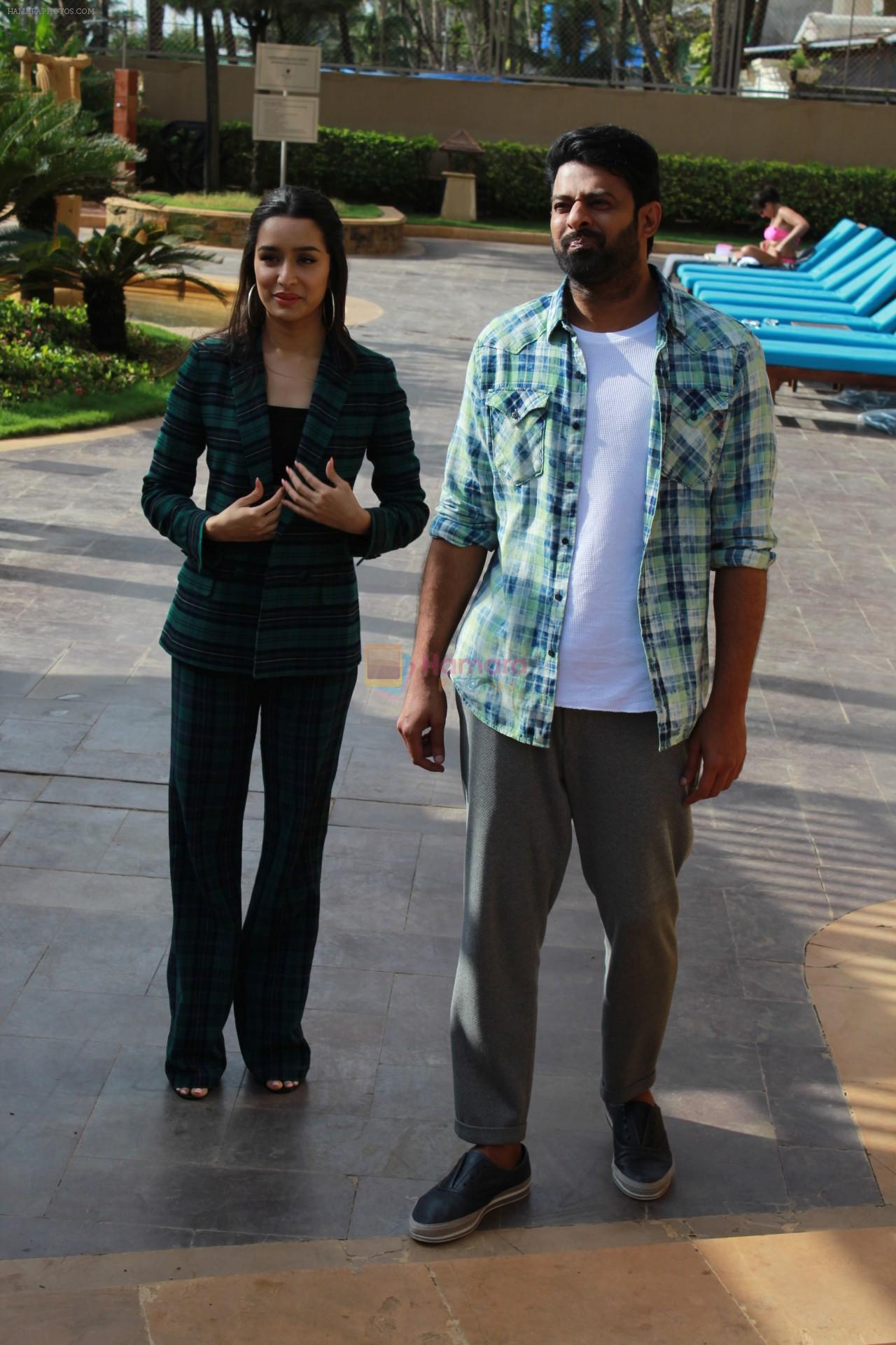 Prabhas and Shraddha Kapoor spotted promoting their upcoming movie Saaho in JW Marriott on 20th Aug 2019