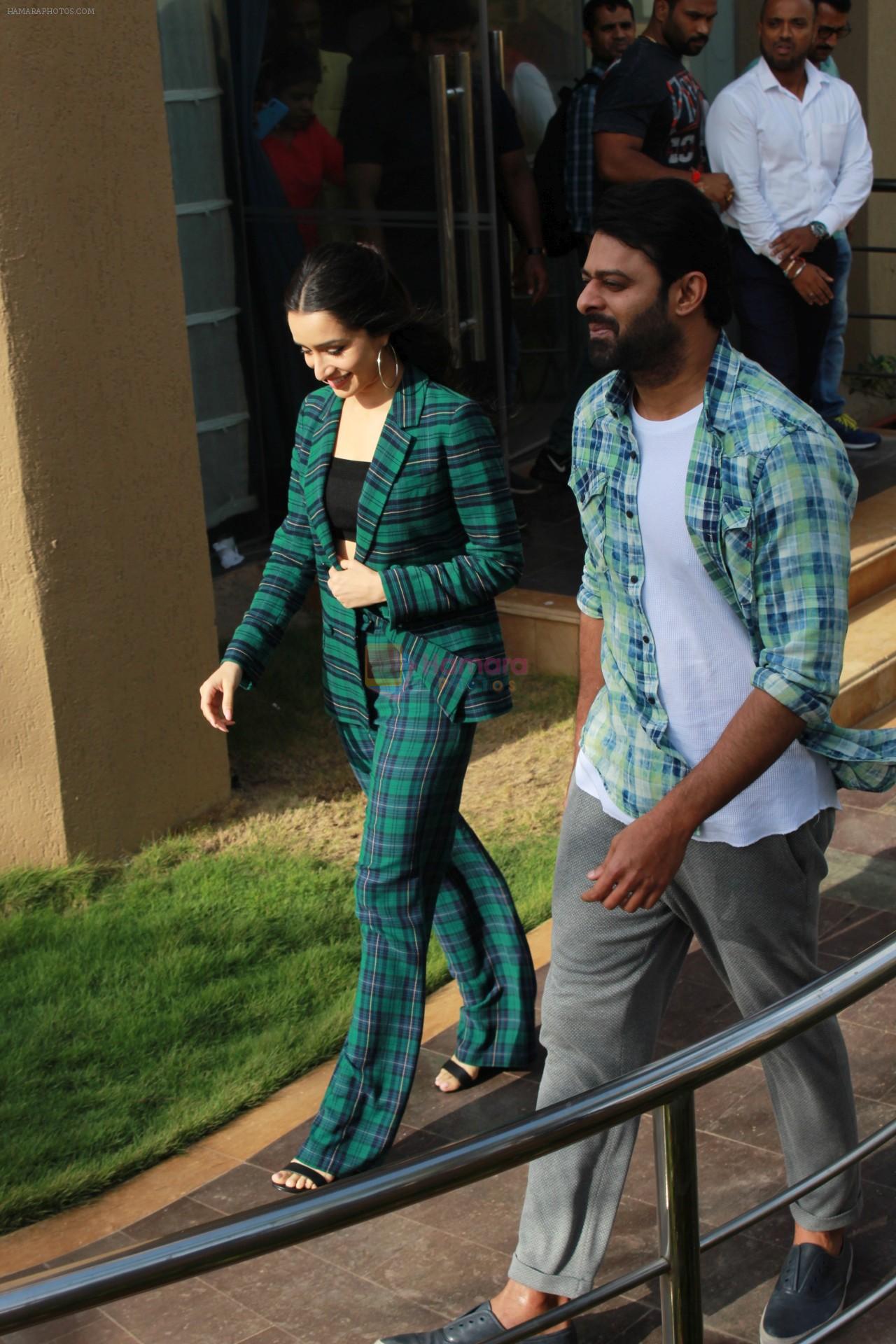 Prabhas and Shraddha Kapoor spotted promoting their upcoming movie Saaho in JW Marriott on 20th Aug 2019