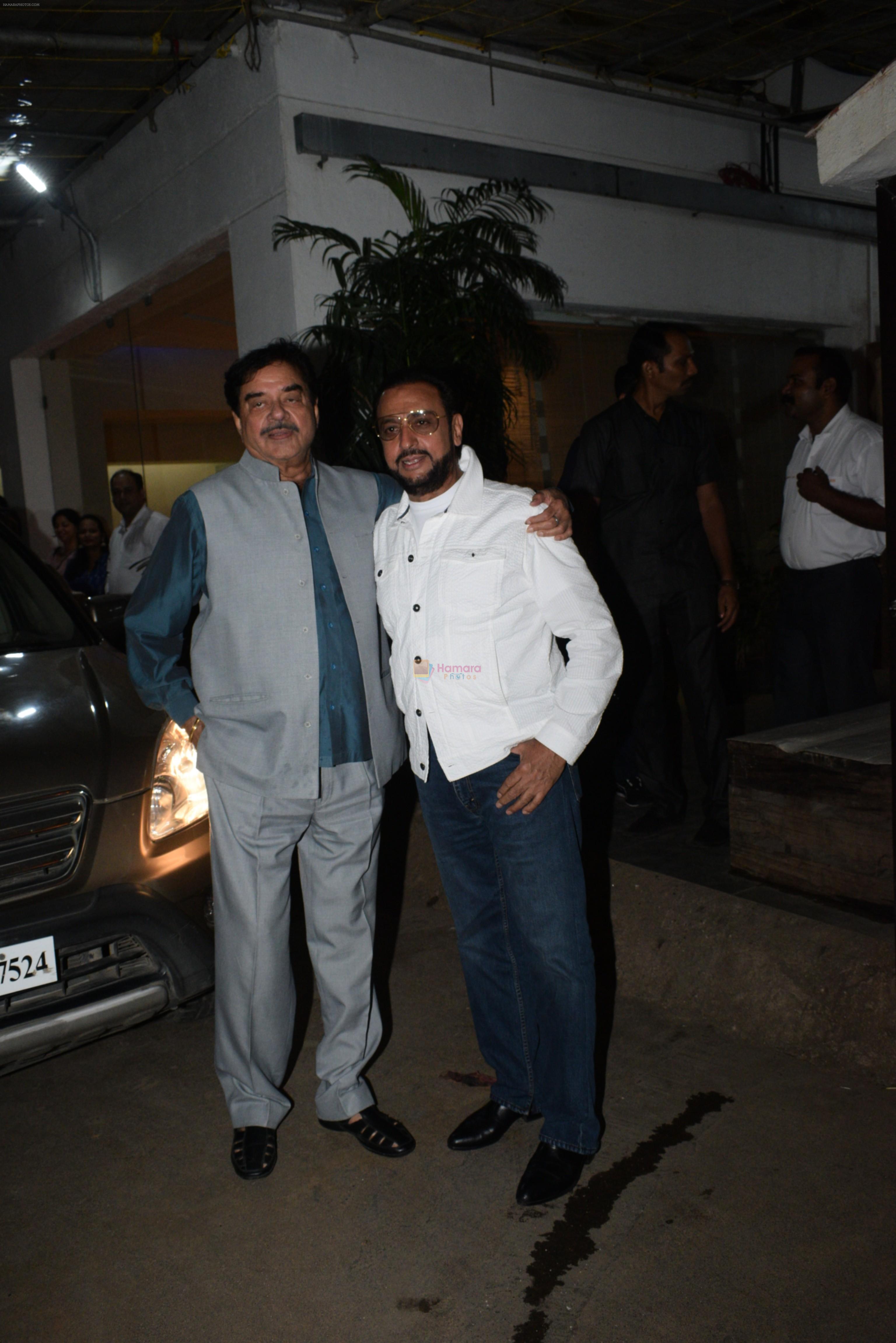 Shatrughan Sinha, Gulshan Grover at the screening of film Mission Mangal in sunny sound juhu on 25th Aug 2019