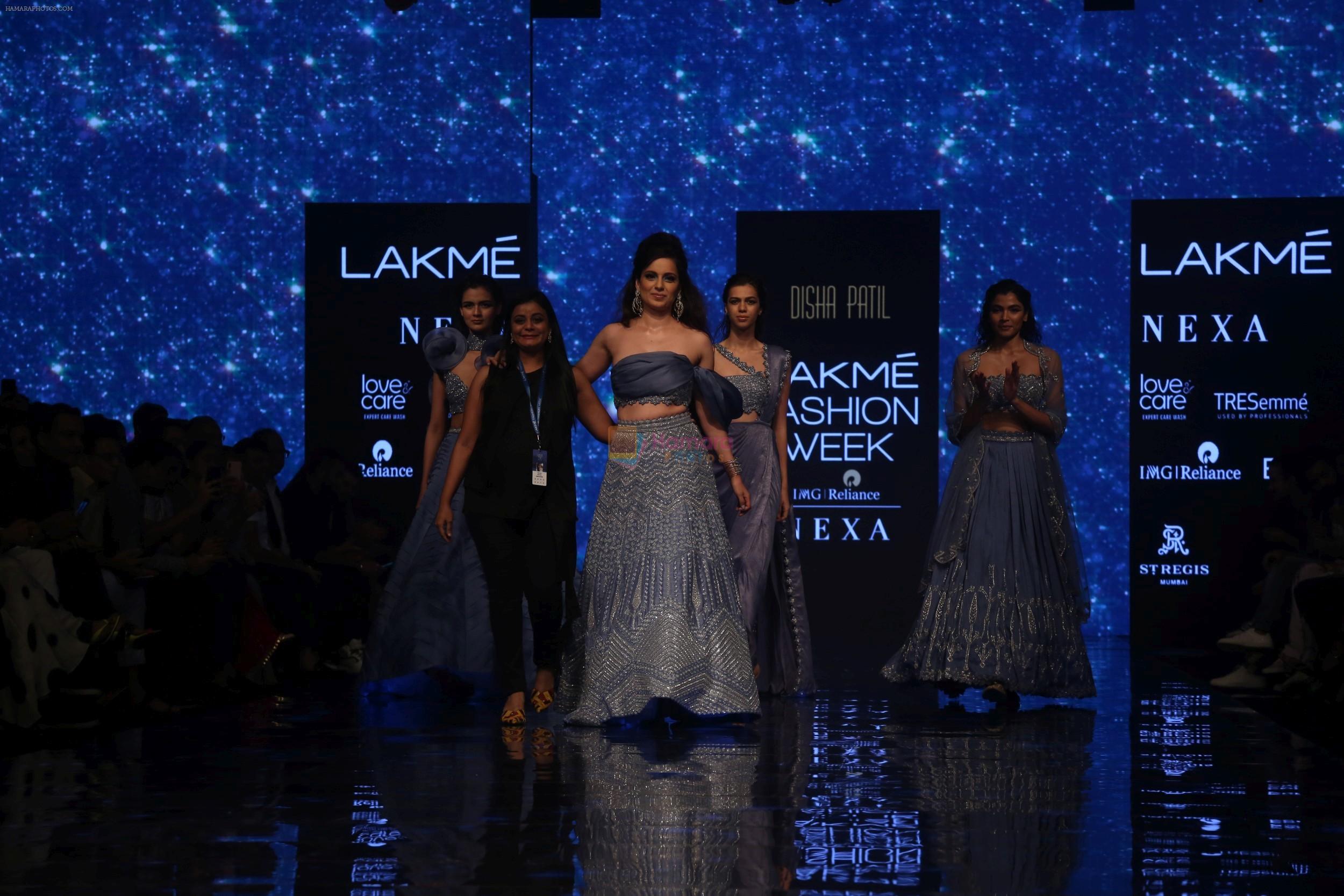 Kangana Ranaut walk the ramp for Disha Patil At lakme fashion week 2019 on 25th Aug 2019