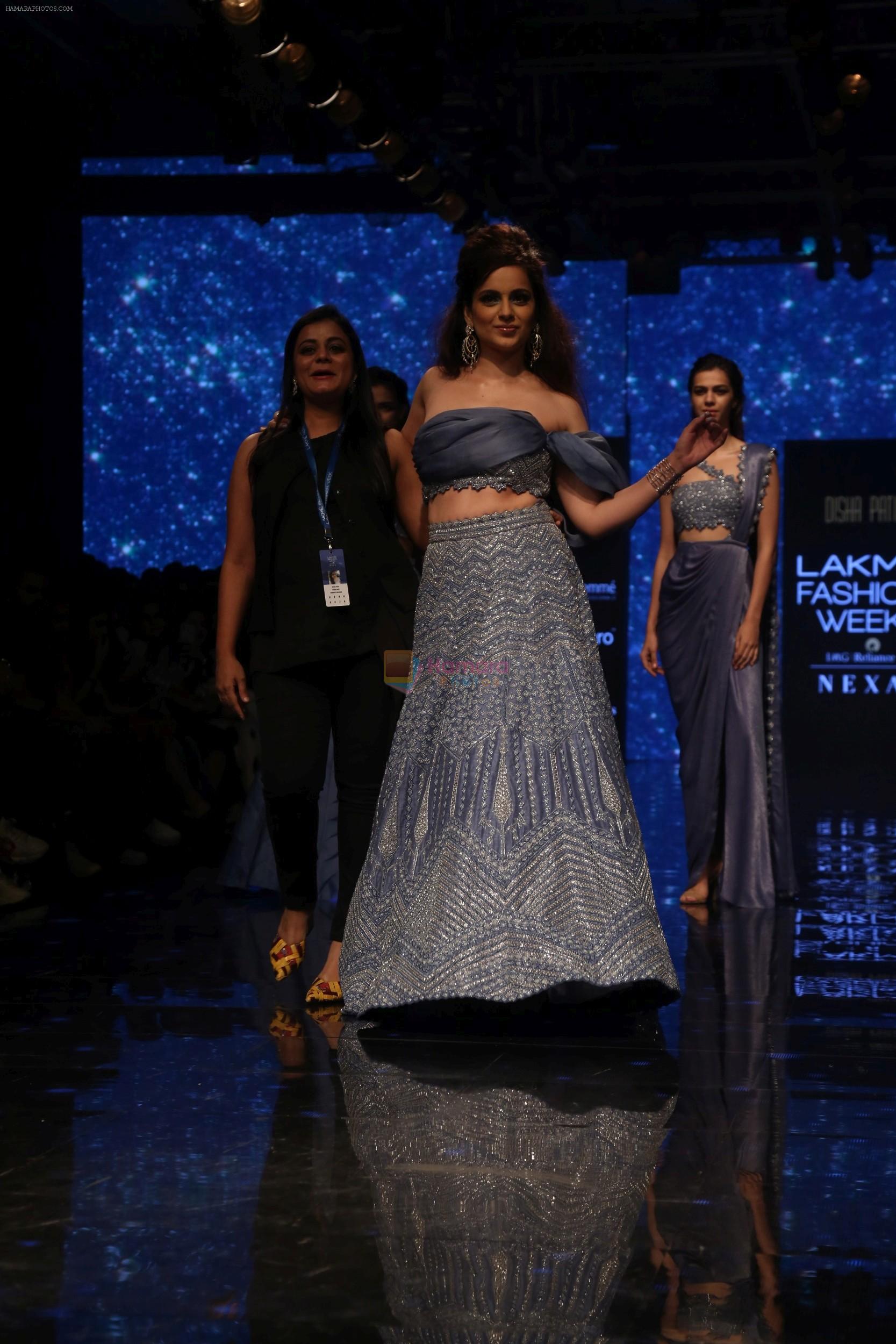 Kangana Ranaut walk the ramp for Disha Patil At lakme fashion week 2019 on 25th Aug 2019