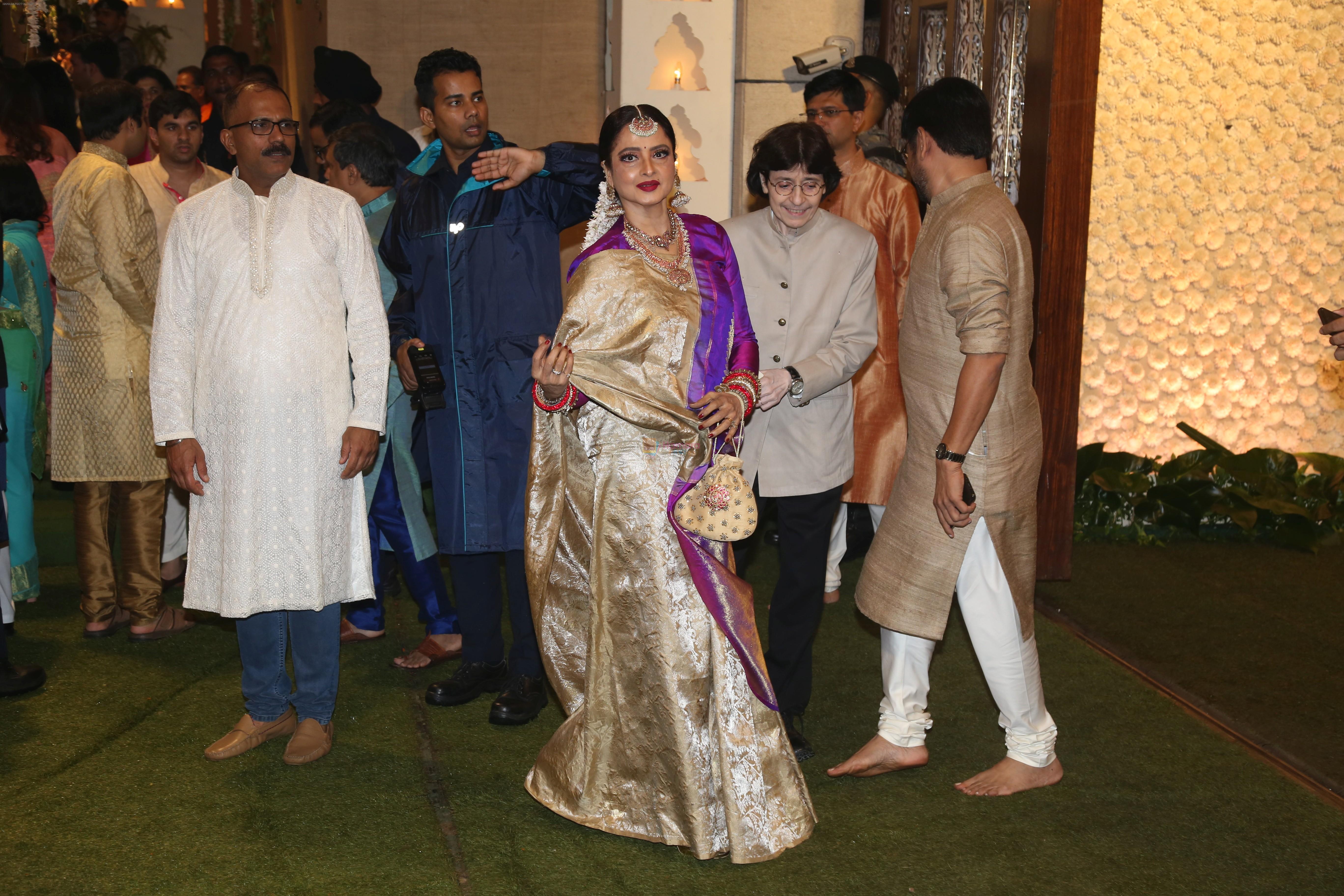 Rekha at Mukesh Ambani's house for Ganpati celebration on 2nd Sept 2019