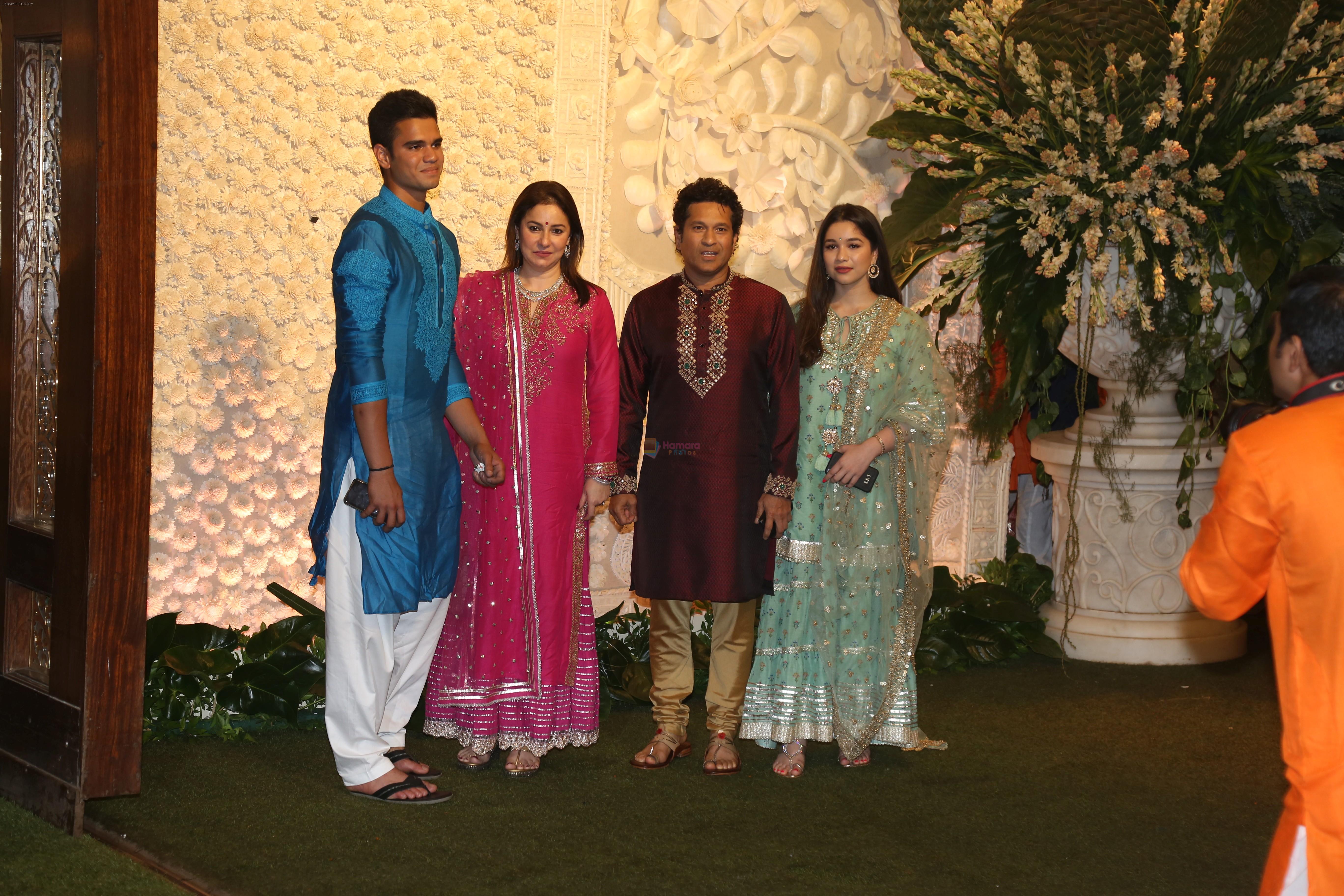 Sachin Tendulkar at Mukesh Ambani's house for Ganpati celebration on 2nd Sept 2019