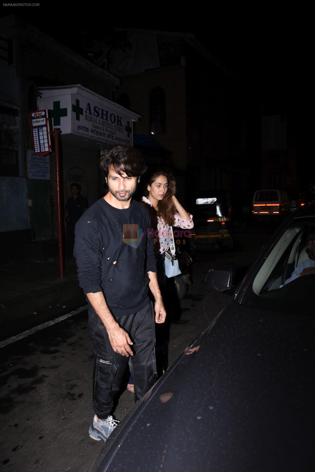 Shahid Kapoor, Mira Rajput spotted at Bandra on 12th Sept 2019