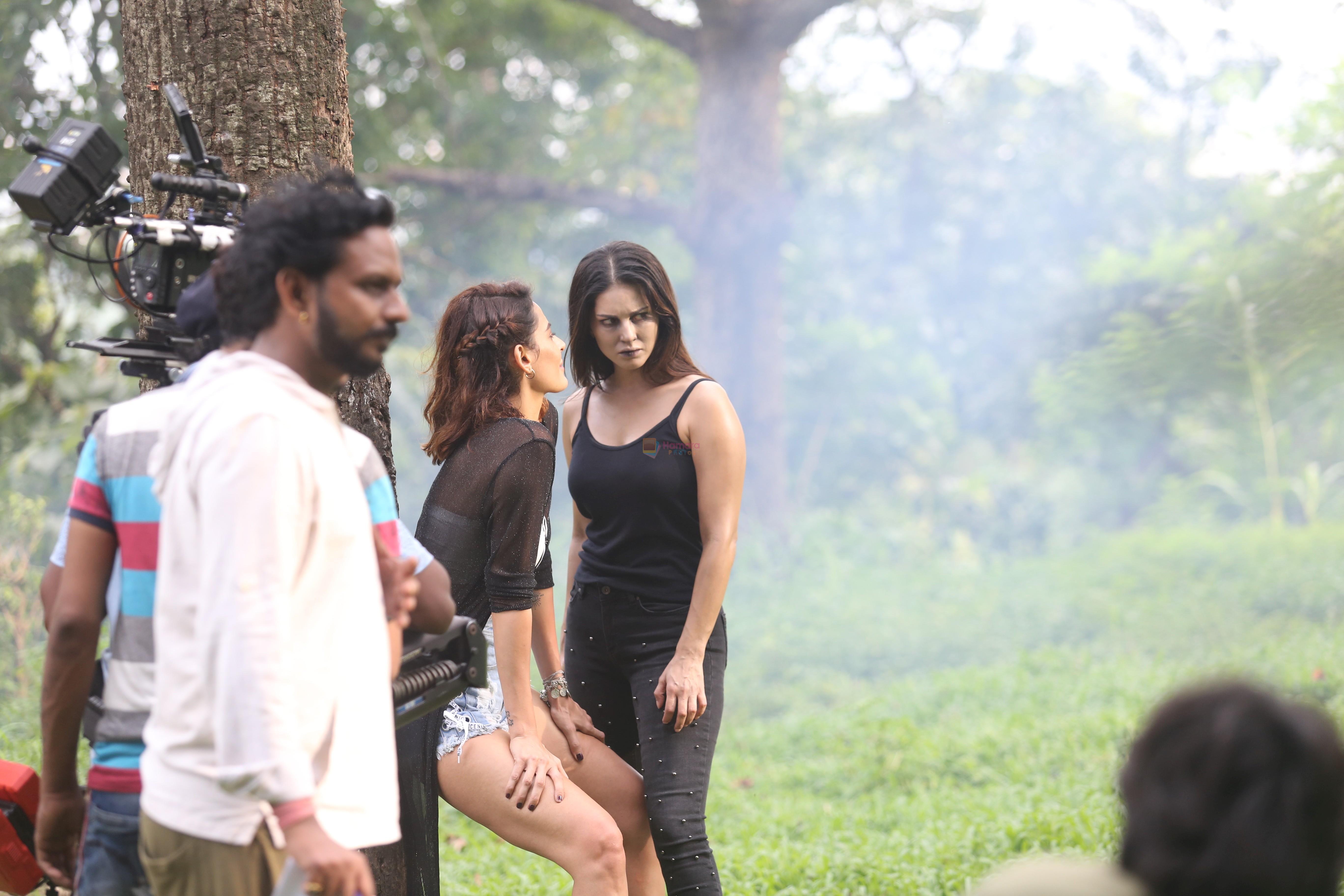 Sunny Leone, Mandana Karimi on location shoot at filmcity on 24th Sept 2019