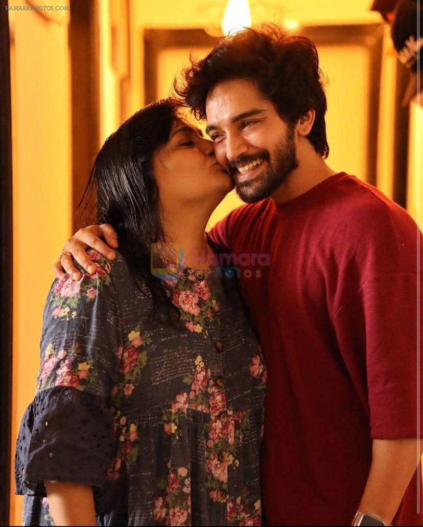 Harsh Rajput with his mother