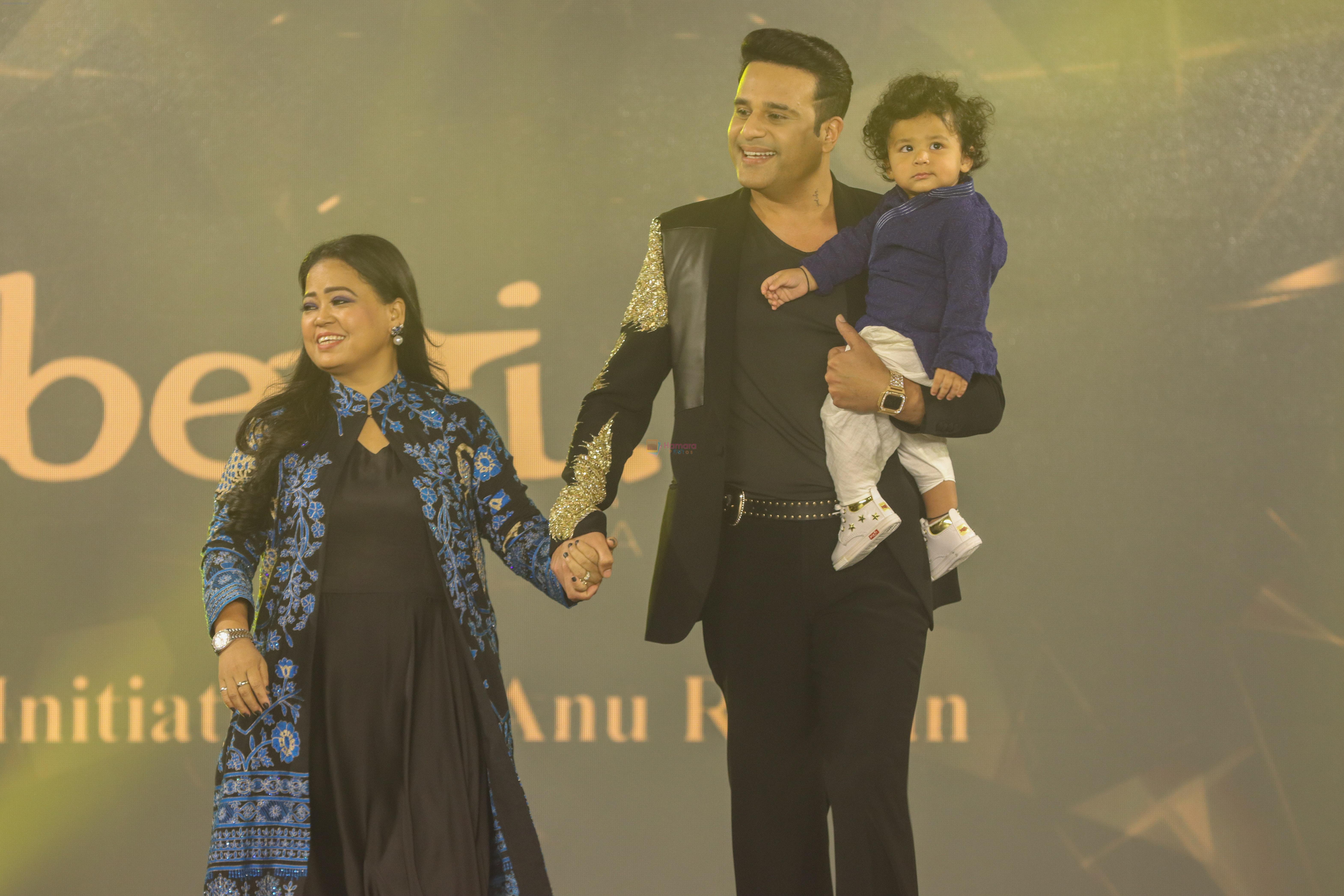Bharti Singh with Krushna Abhishek on the Ramp during 17th Edition of BETI A Fashion Fundraiser Show on 14 May 2023