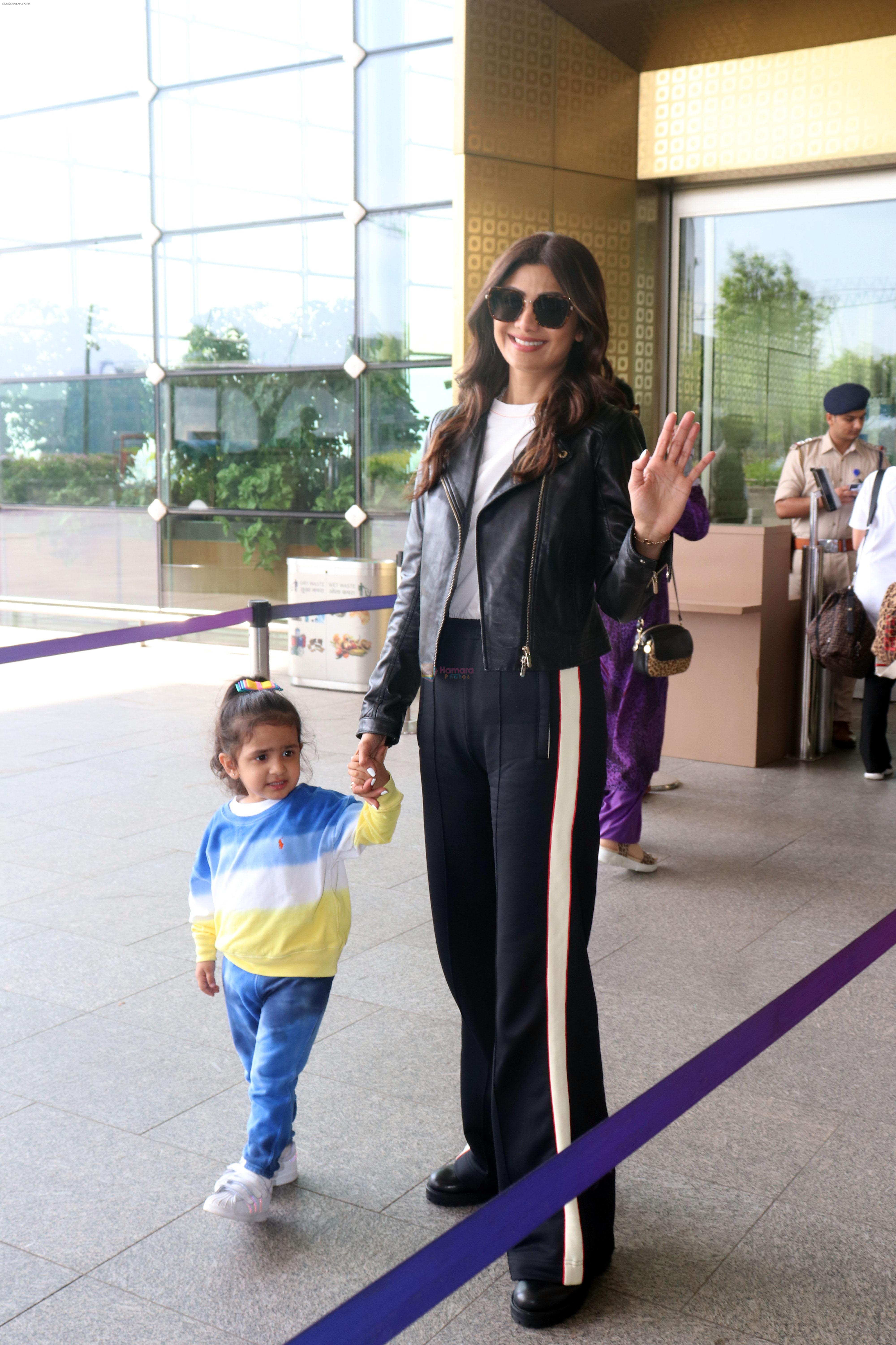 Shilpa Shetty Kundra with daughter Samisha on 24 May 2023