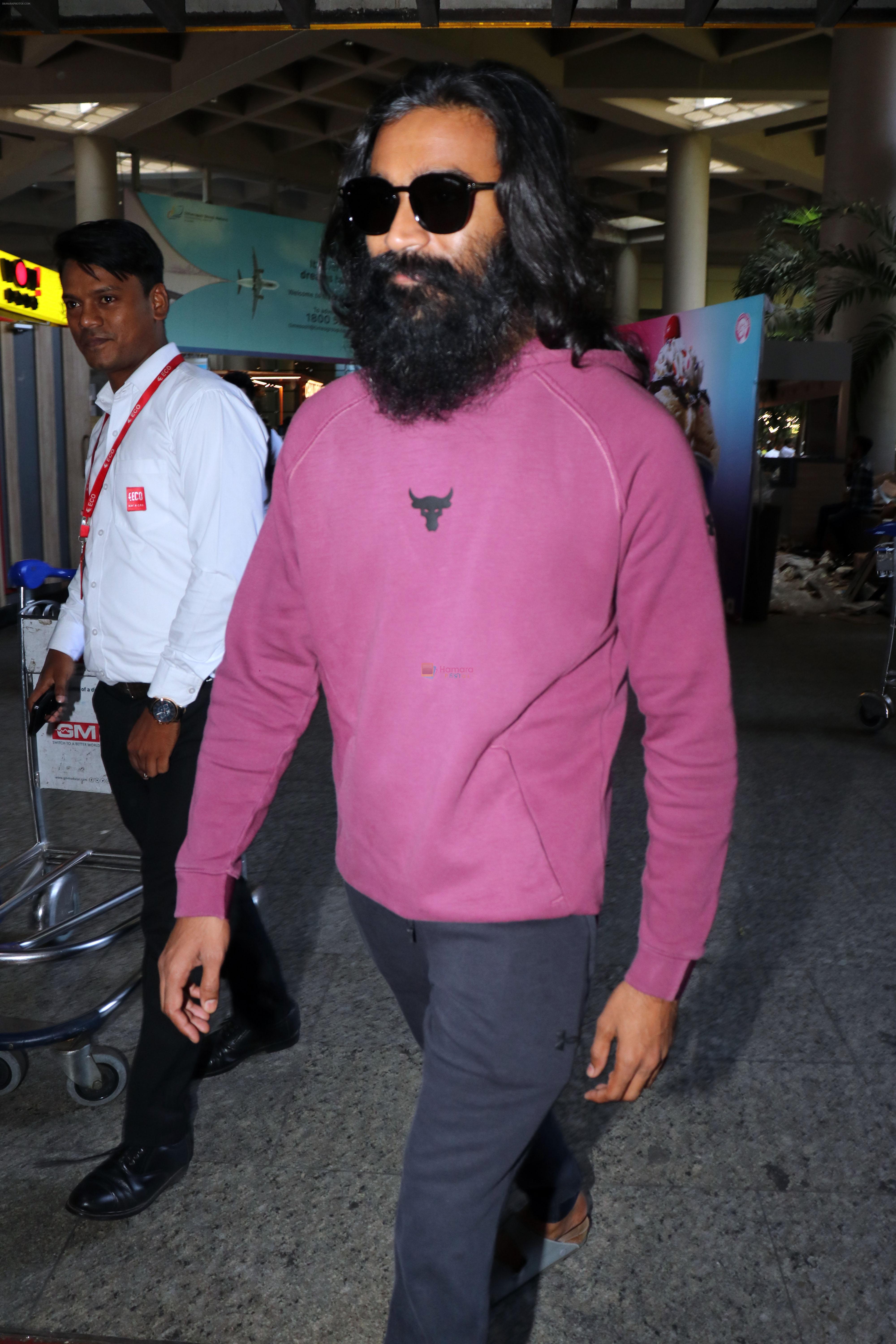 Dhanush wearing pink hoodie and sweat pant