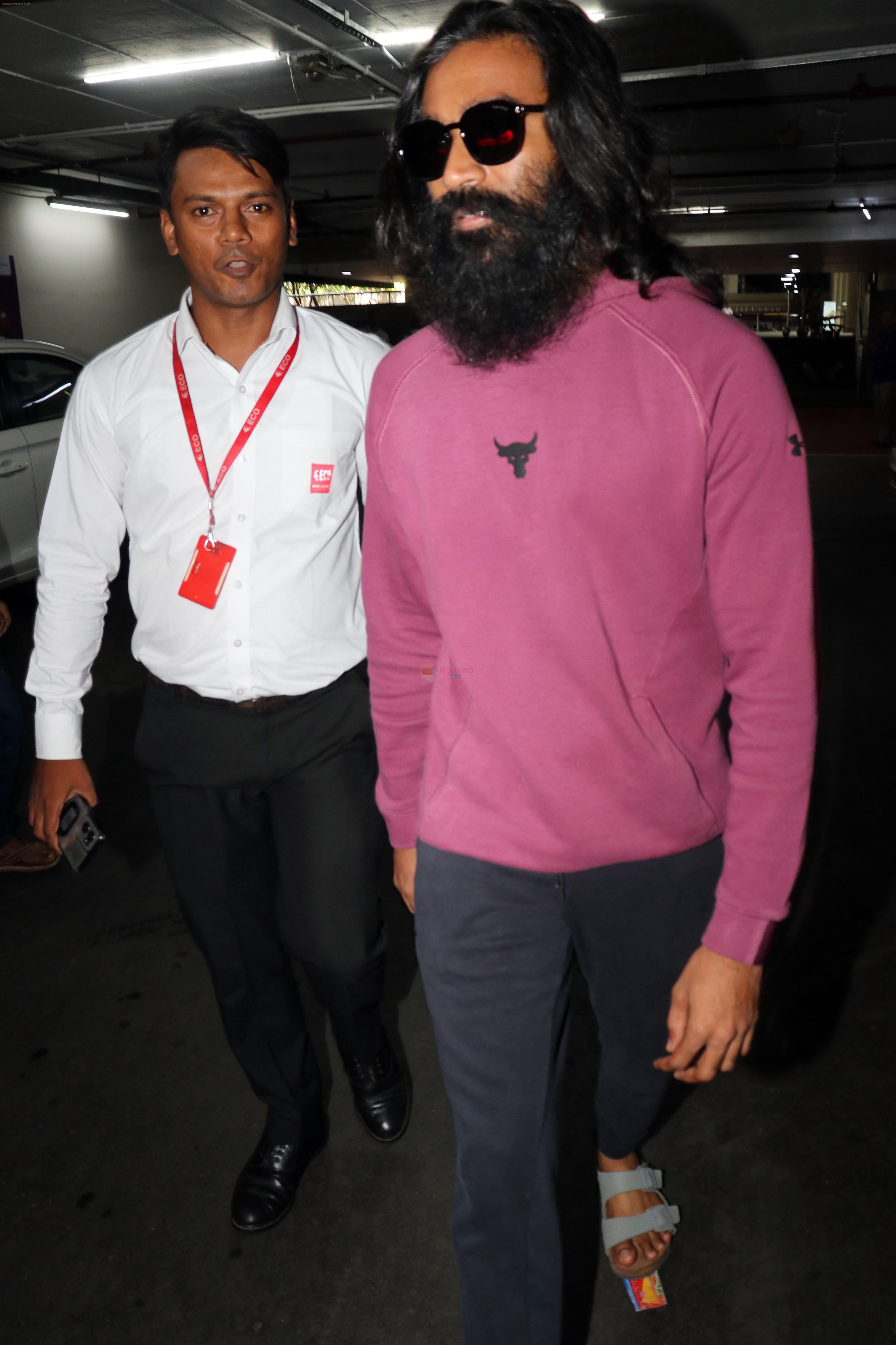 Dhanush wearing pink hoodie and sweat pant