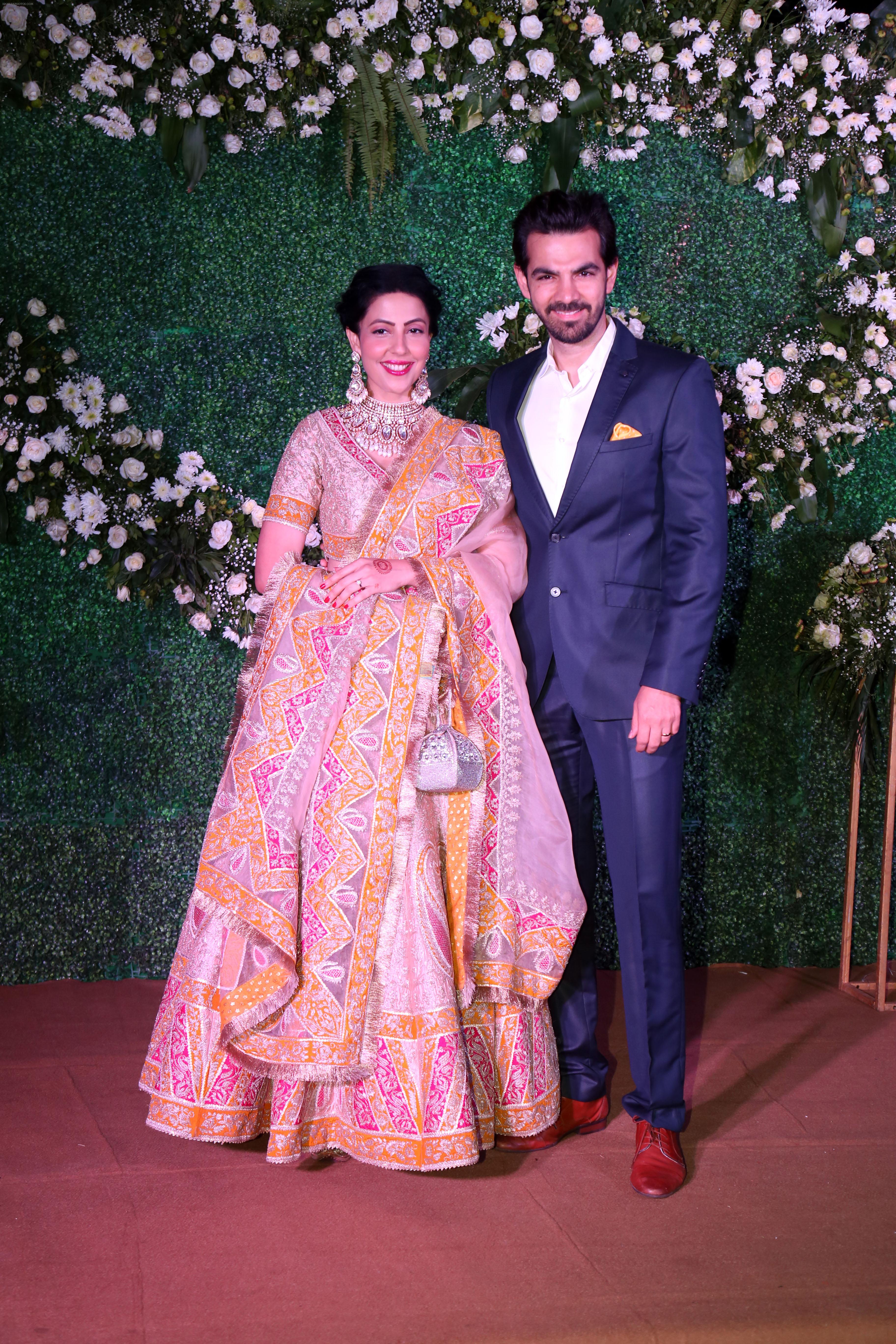 Karan V Grover with wife Poppy Jabbal attends Sonnalli Seygall and Ashesh L Sajnani Wedding Reception