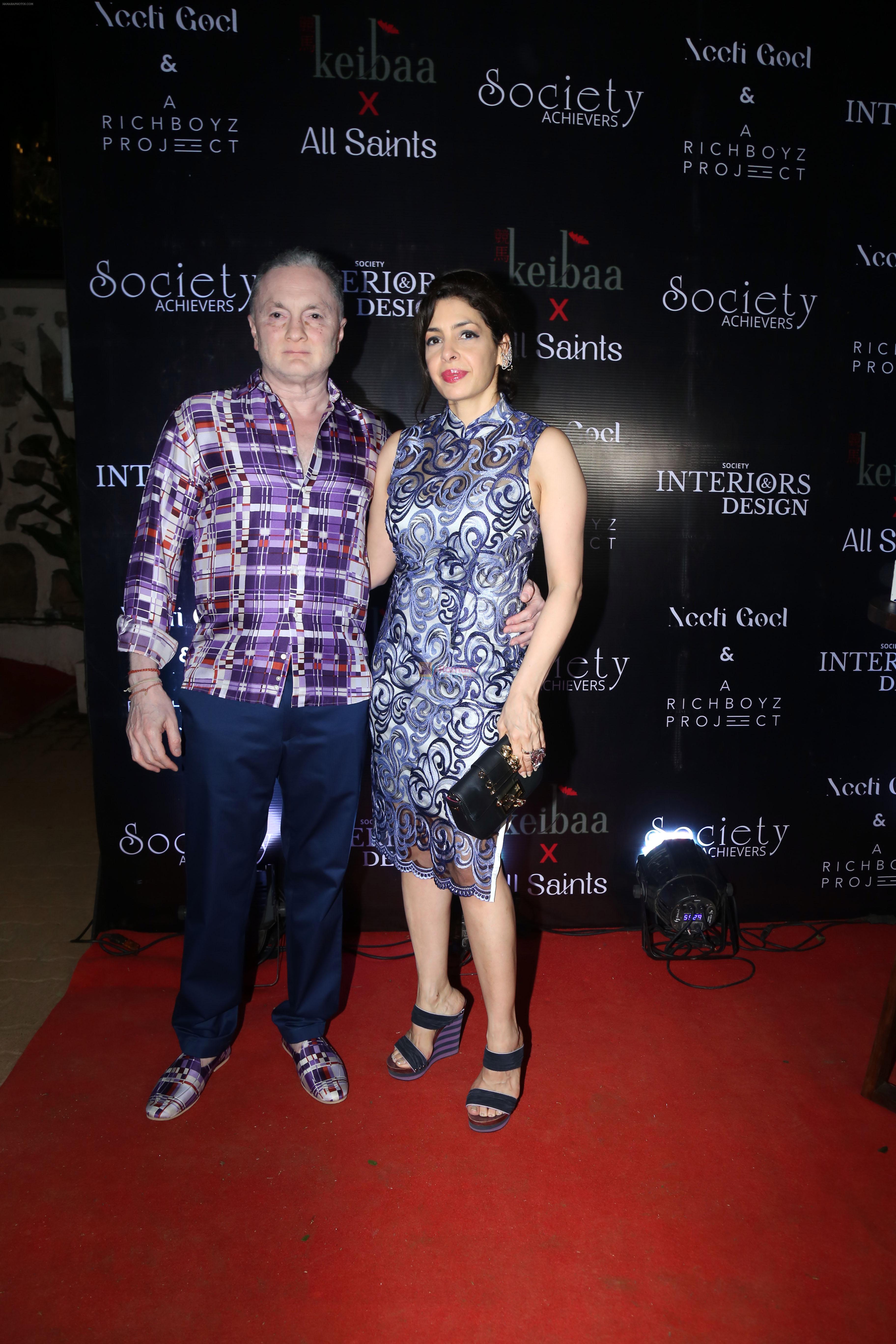 Gautam Singhania with wife Nawaz Modi Singhania at the ReOpening of Keibaa X All Saints and Celebration of Society Achievers and Society Interiors and Design Magazine