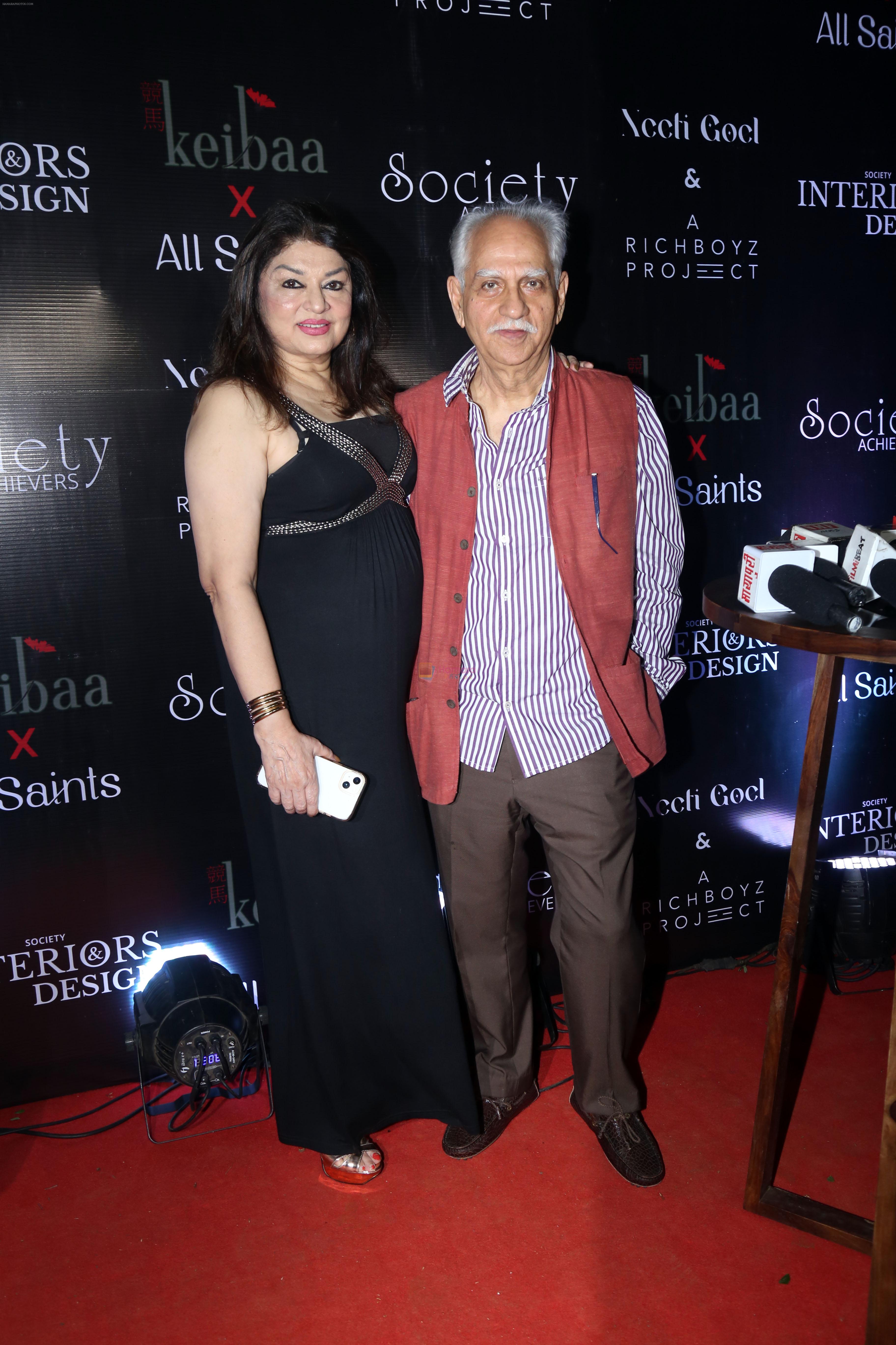 Kiran Juneja with spouse Ramesh Sippy at the ReOpening of Keibaa X All Saints and Celebration of Society Achievers and Society Interiors and Design Magazine