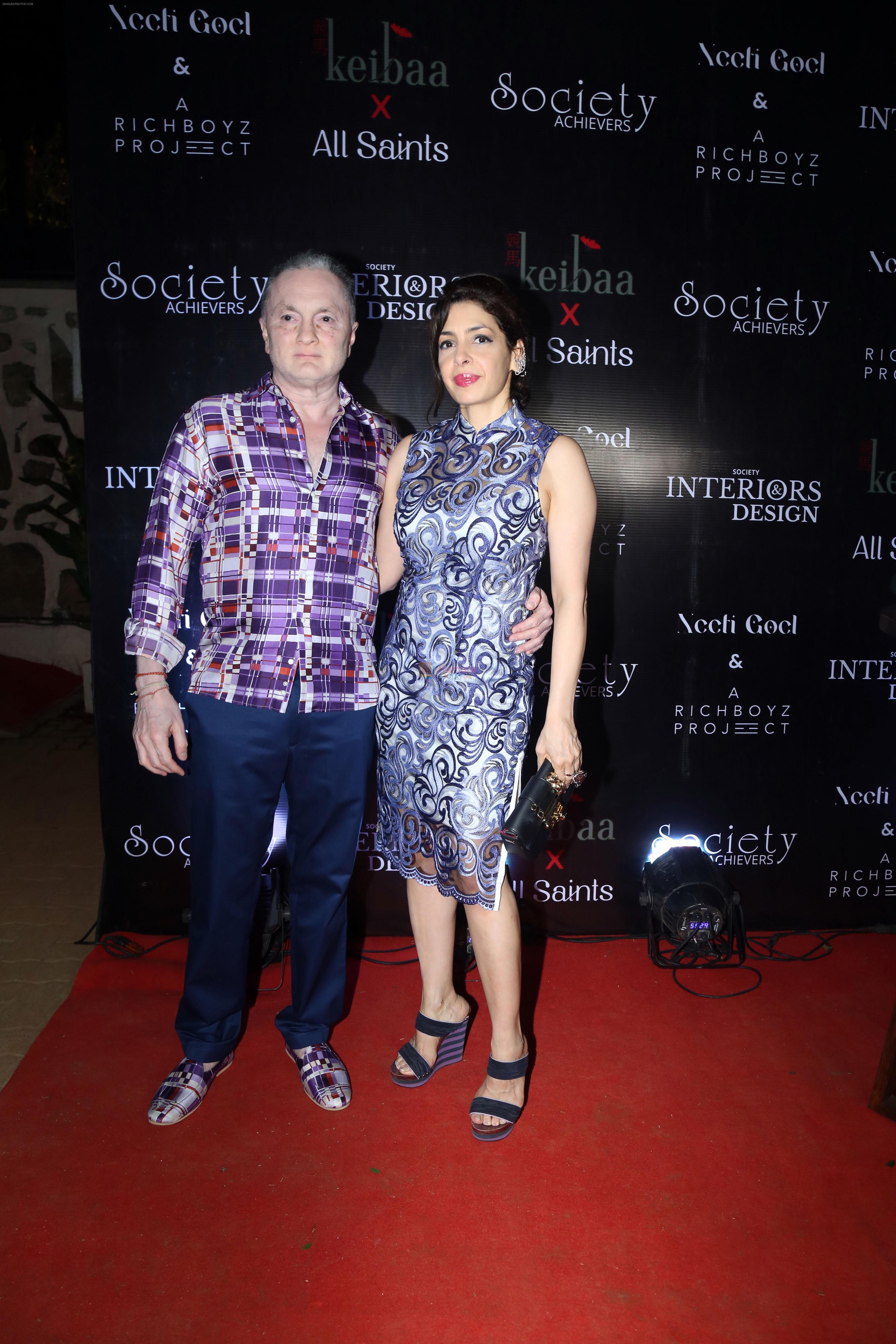 Gautam Singhania with wife Nawaz Modi Singhania at the ReOpening of Keibaa X All Saints and Celebration of Society Achievers and Society Interiors and Design Magazine