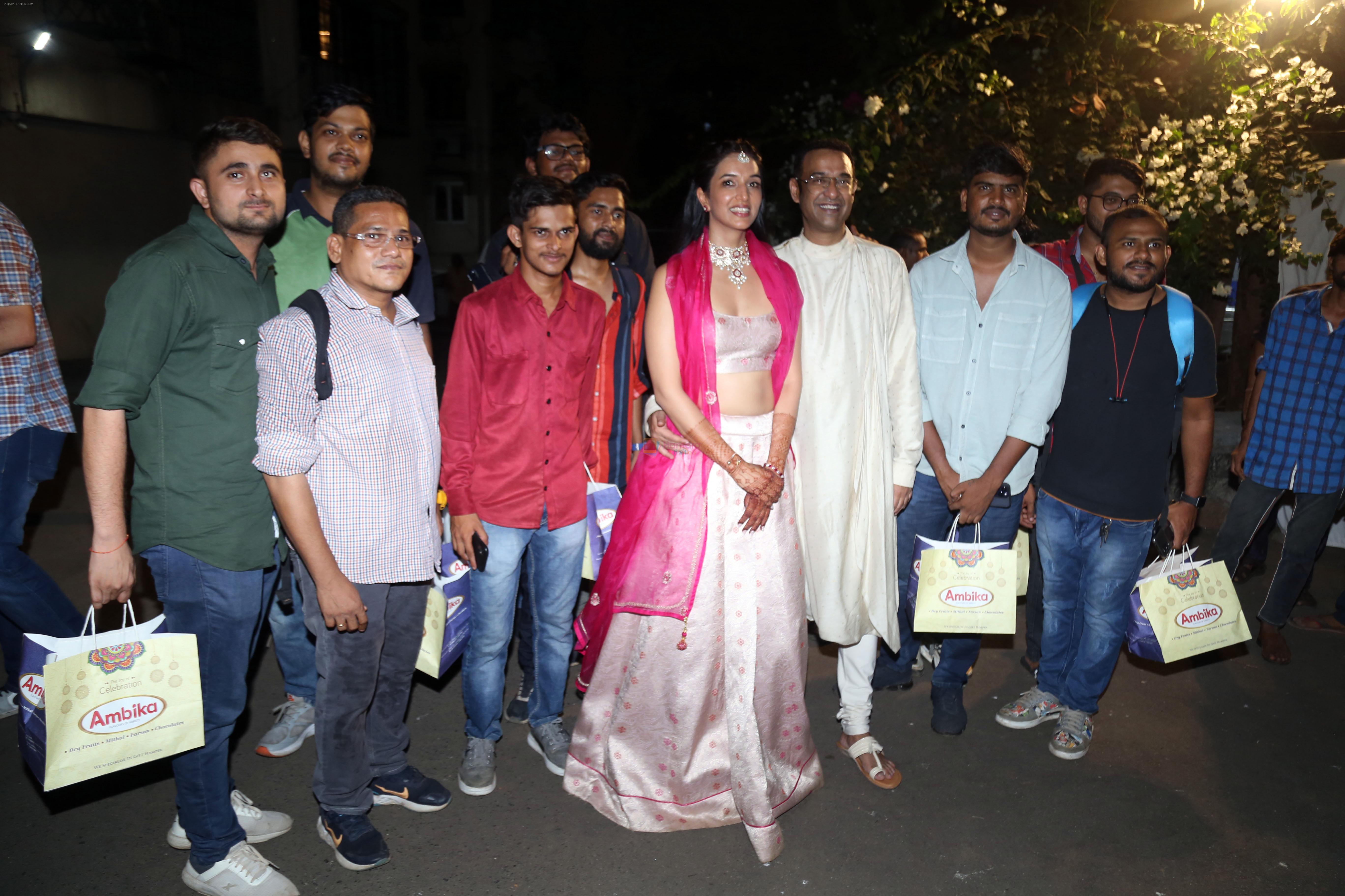 Ira and Madhu with friends at Madhu Mantena and Ira Trivedi Mehendi Ceremony