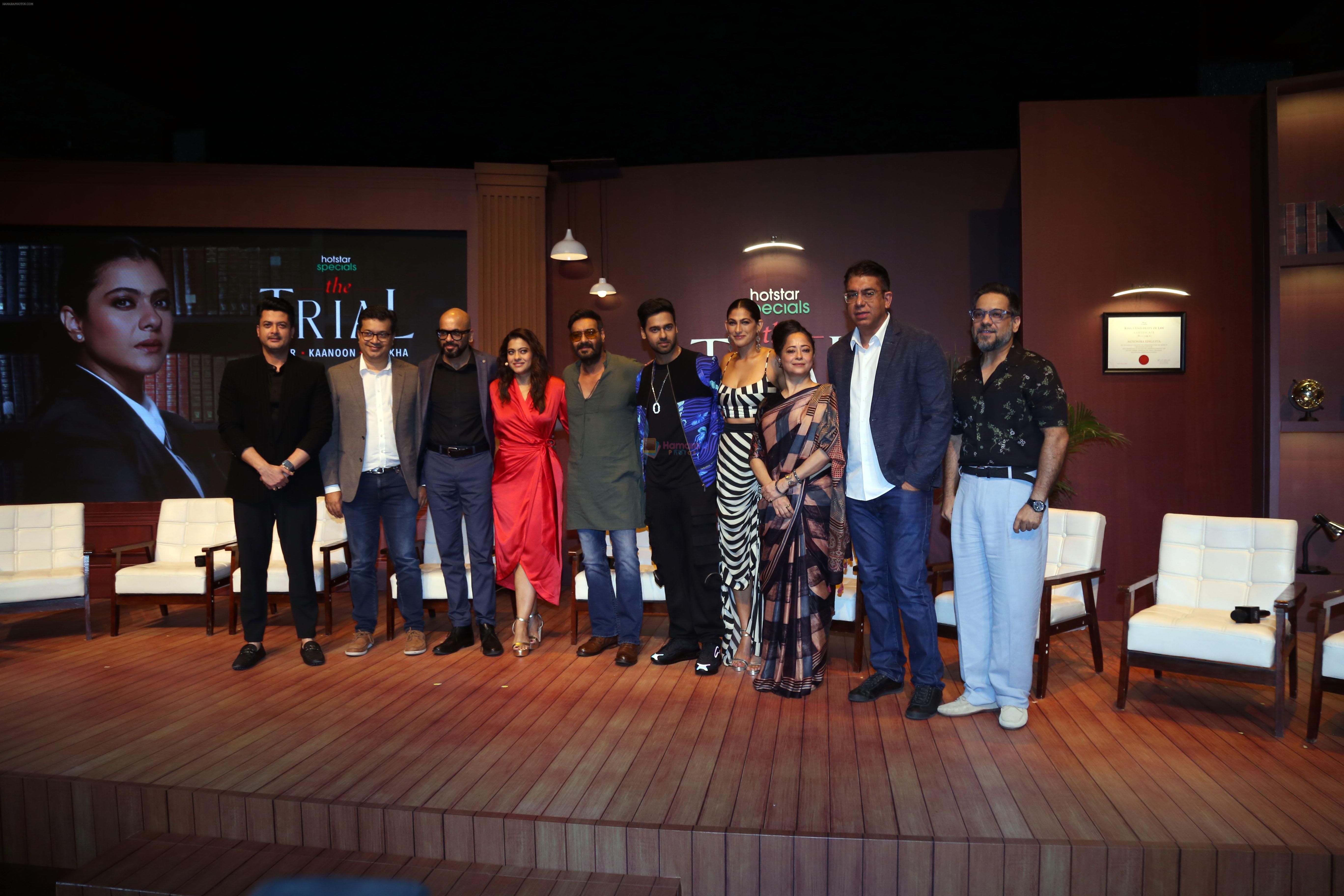 Jisshu Sengupta, Kubbra Sait, Sheeba Chaddha, Suparn Verma, Ajay Devgn, Kajol, Gaurav Pandey at the Trailer Launch of Web Series The Trial Pyaar Kanoon Dhokha