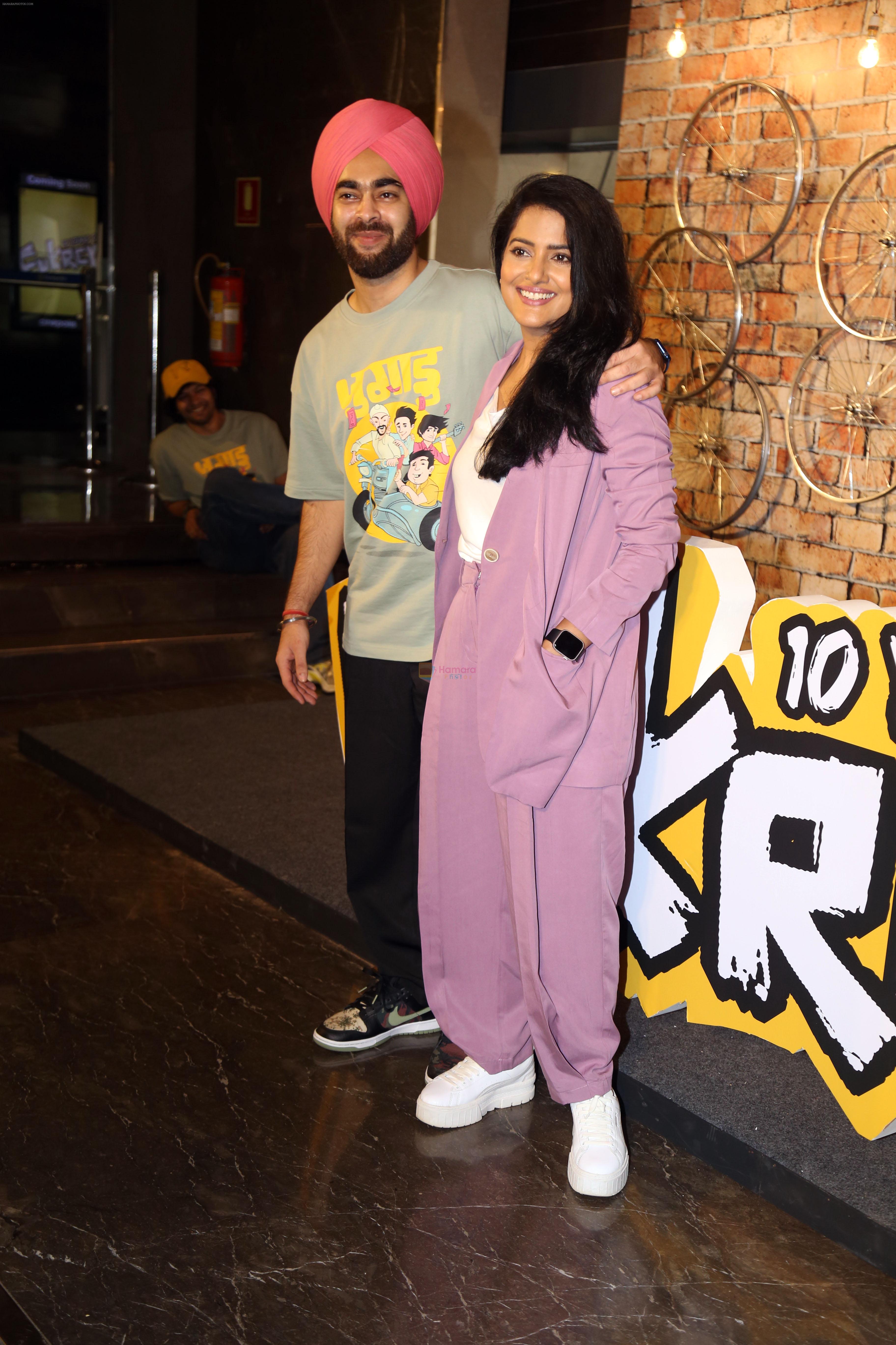 Manjot singh and Vishakha Singh at 10 year celebration of Fukrey at Fun Republic Mall on 13 Jun 2023