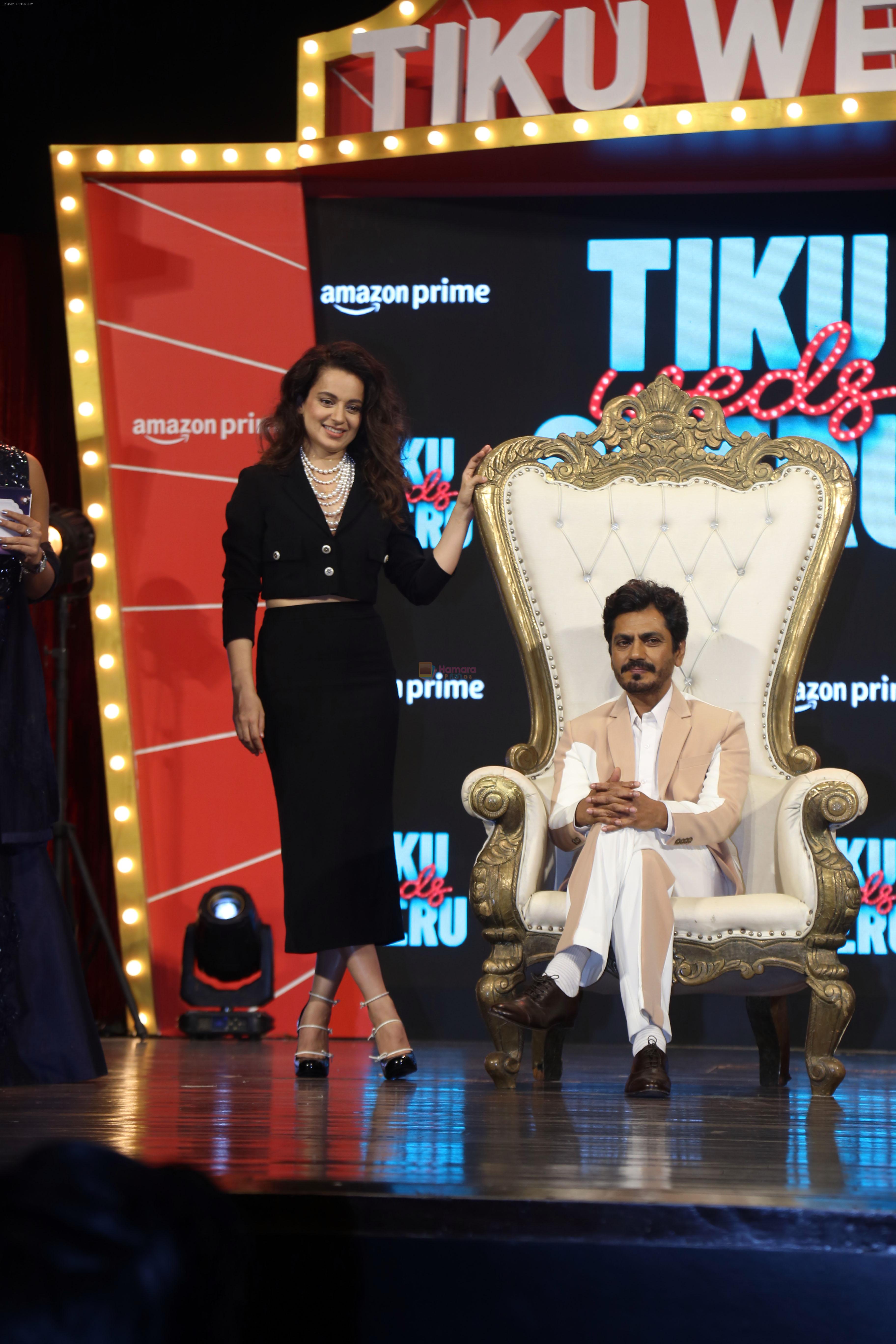 Kangana Ranaut, Nawazuddin Siddiqui at the trailer launch of film Tiku Weds Sheru on 14 Jun 2023