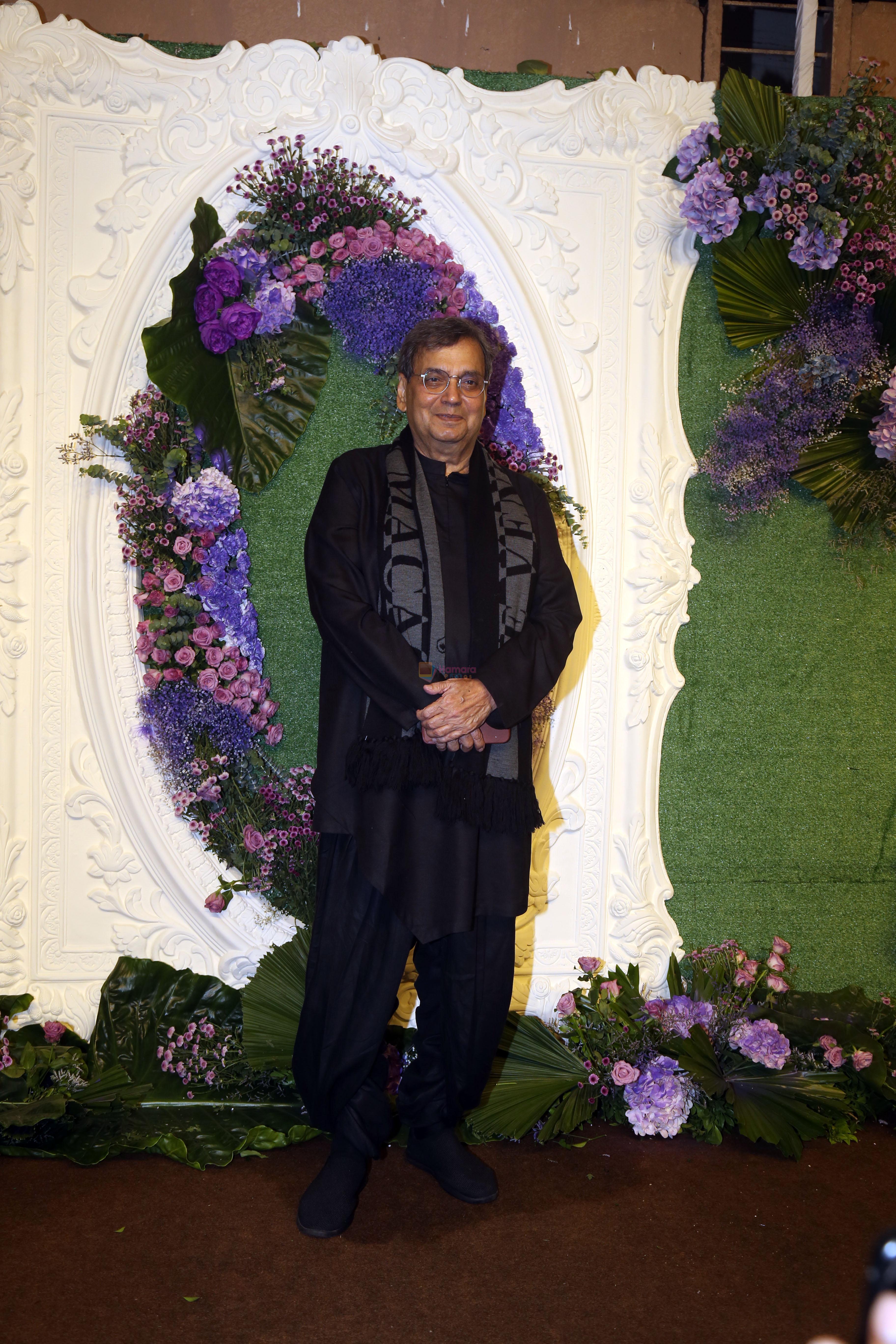 Subhash Ghai Pose for media at the reception of Karan Deol and Drisha Acharya on 18 Jun 2023