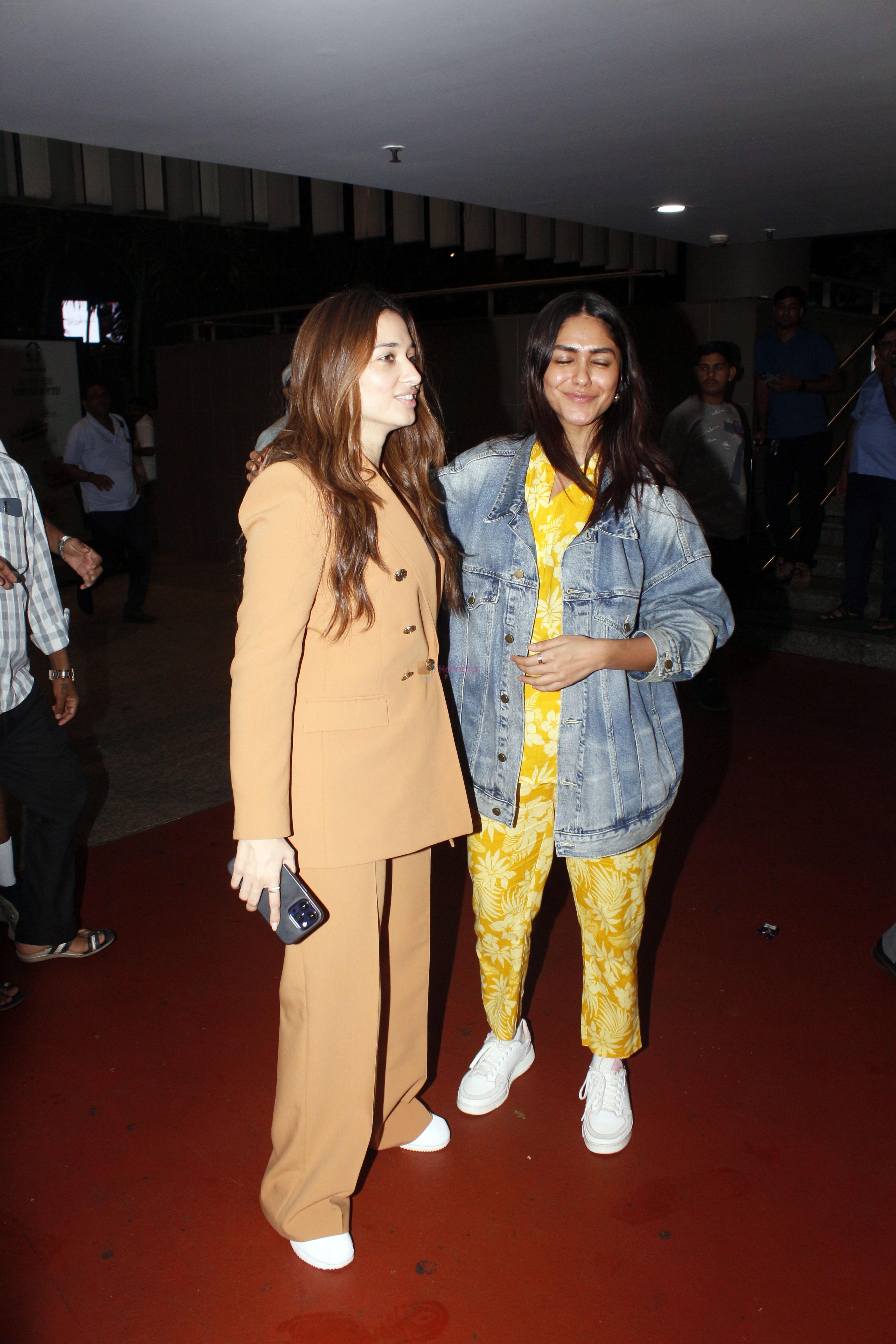 Tamanna Bhatia and Mrunal Thakur seen at the airport on 26 Jun 2023