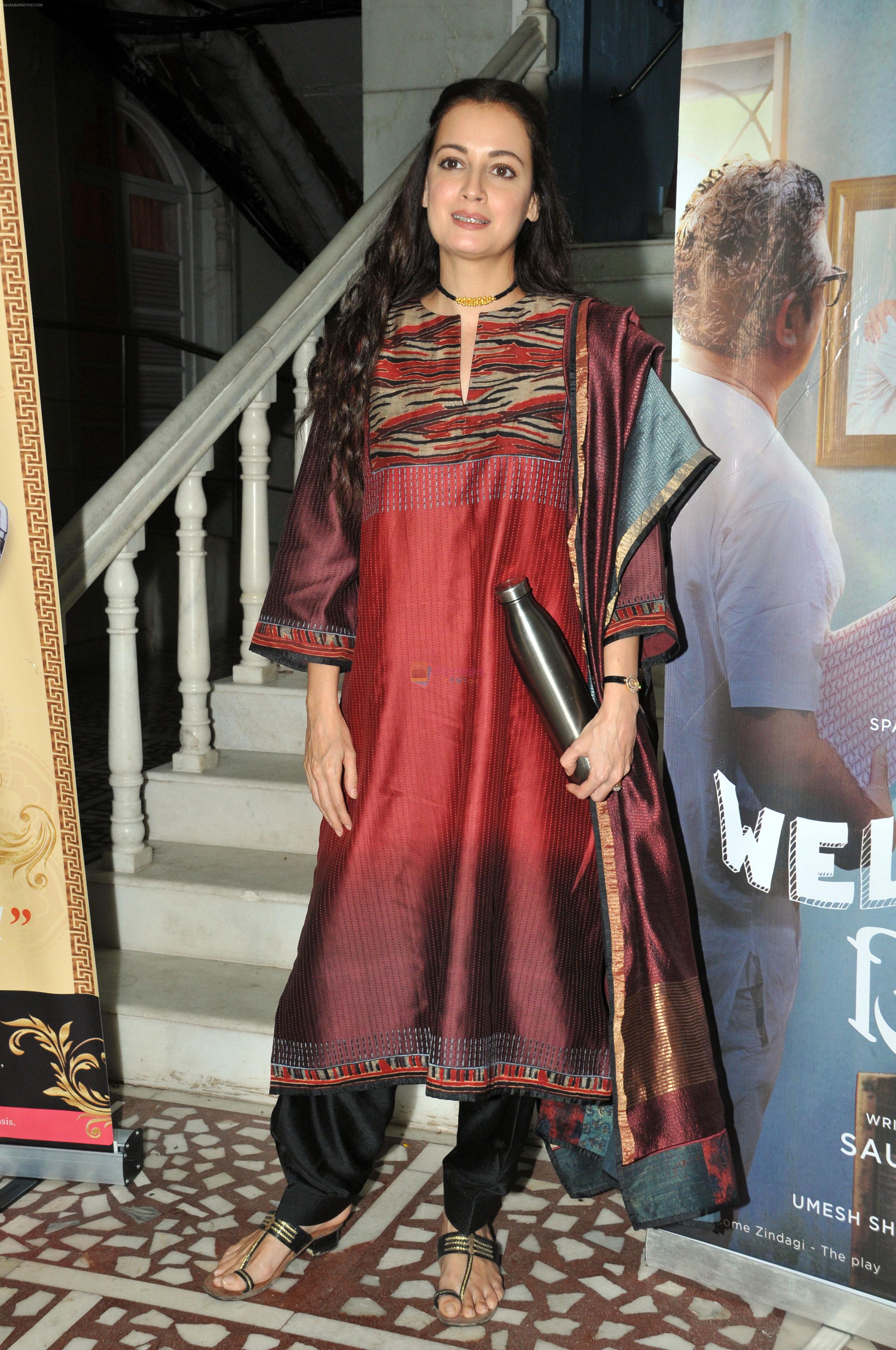 Dia Mirza at the premiere of Saumya Joshi play Welcome Zindagi in Iskcon Auditorium on 1 July 2023