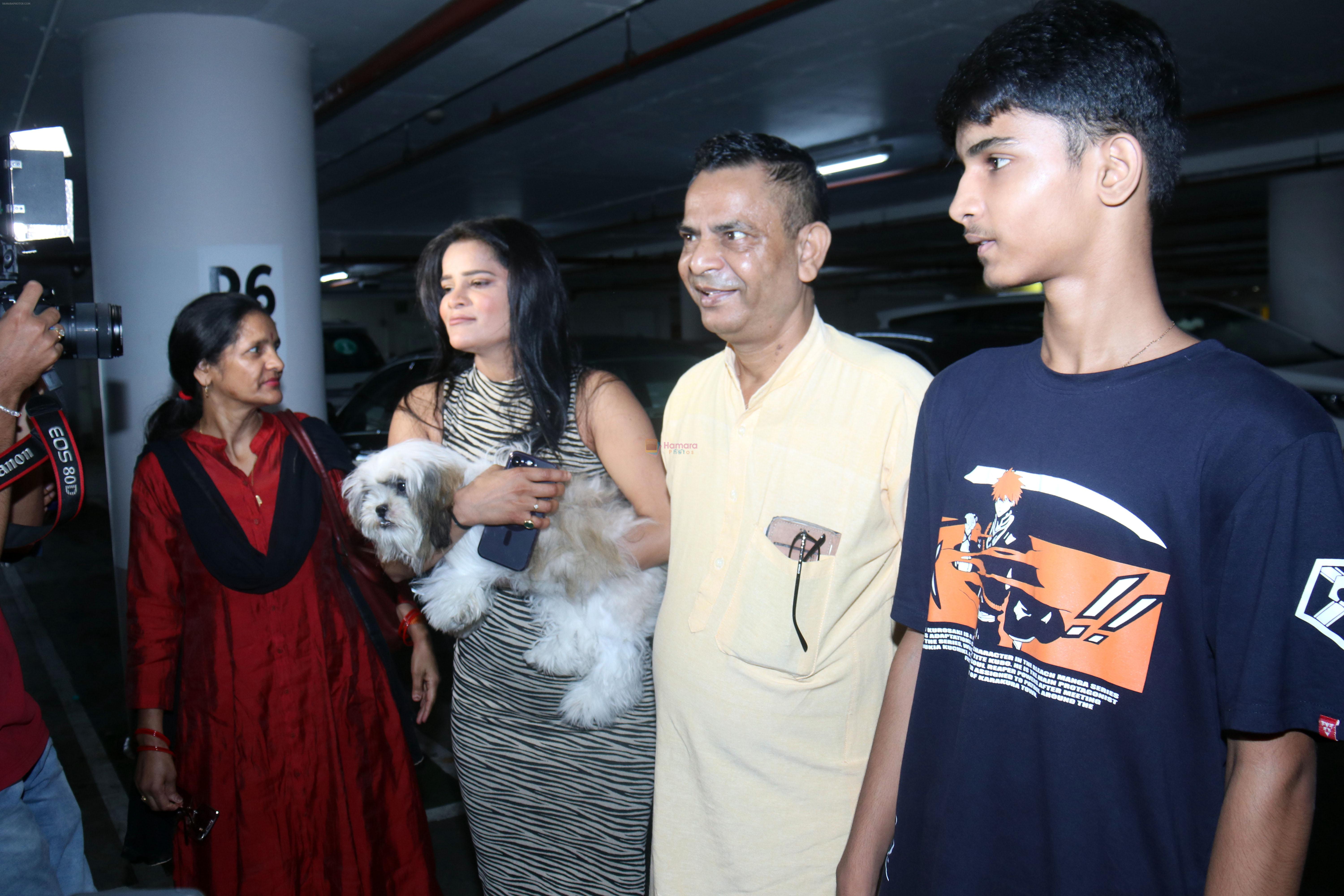 Archana Gautam, Gautam Budh, Sunita Gautam, Mishu Gautam Khatron Ke Khiladi Season 13 Team seen at the Airport on 5 July 2023