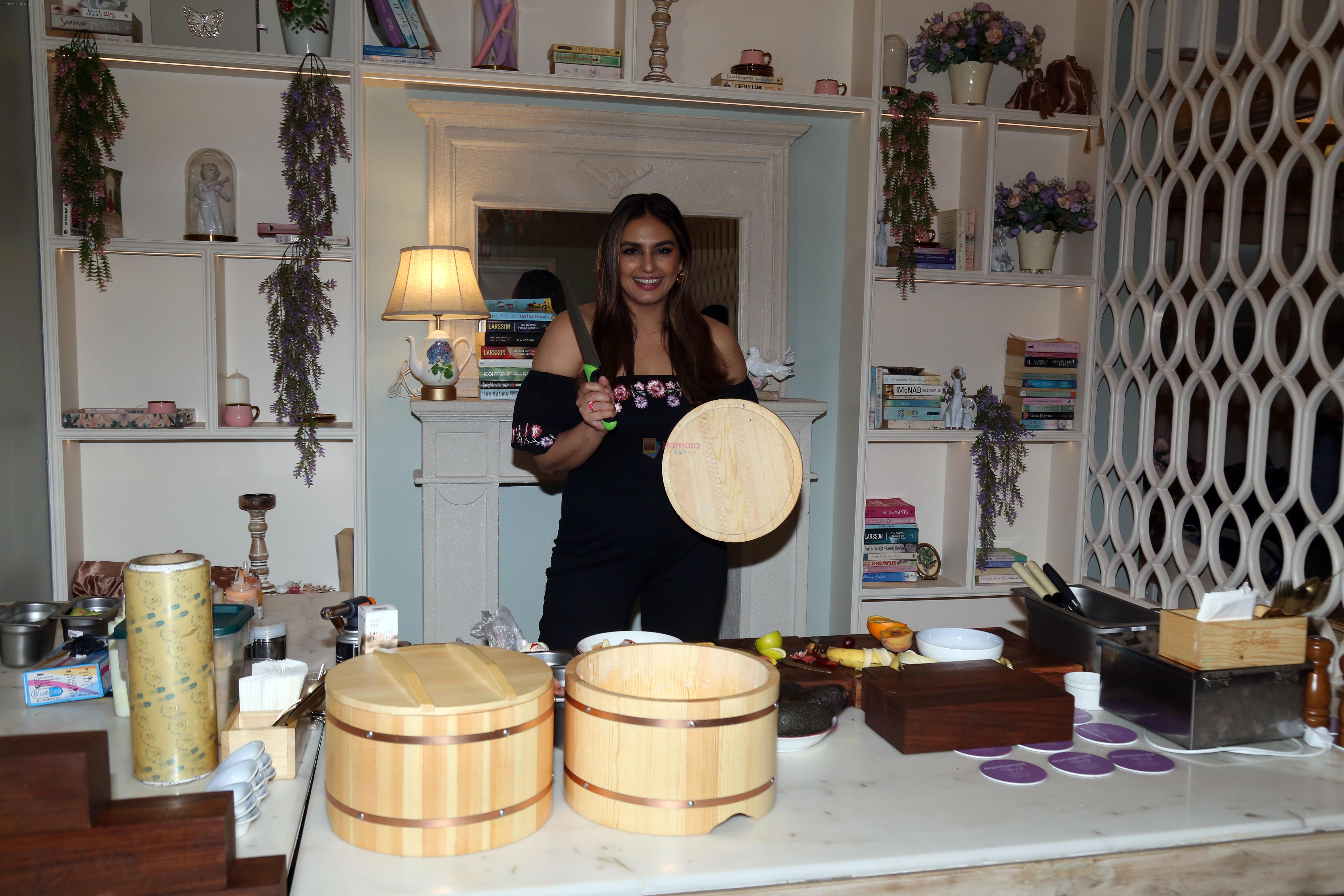 Huma Qureshi poses for camera promoting Fun Cooking Collaboration with Gary Mehigan on 5 July 2023