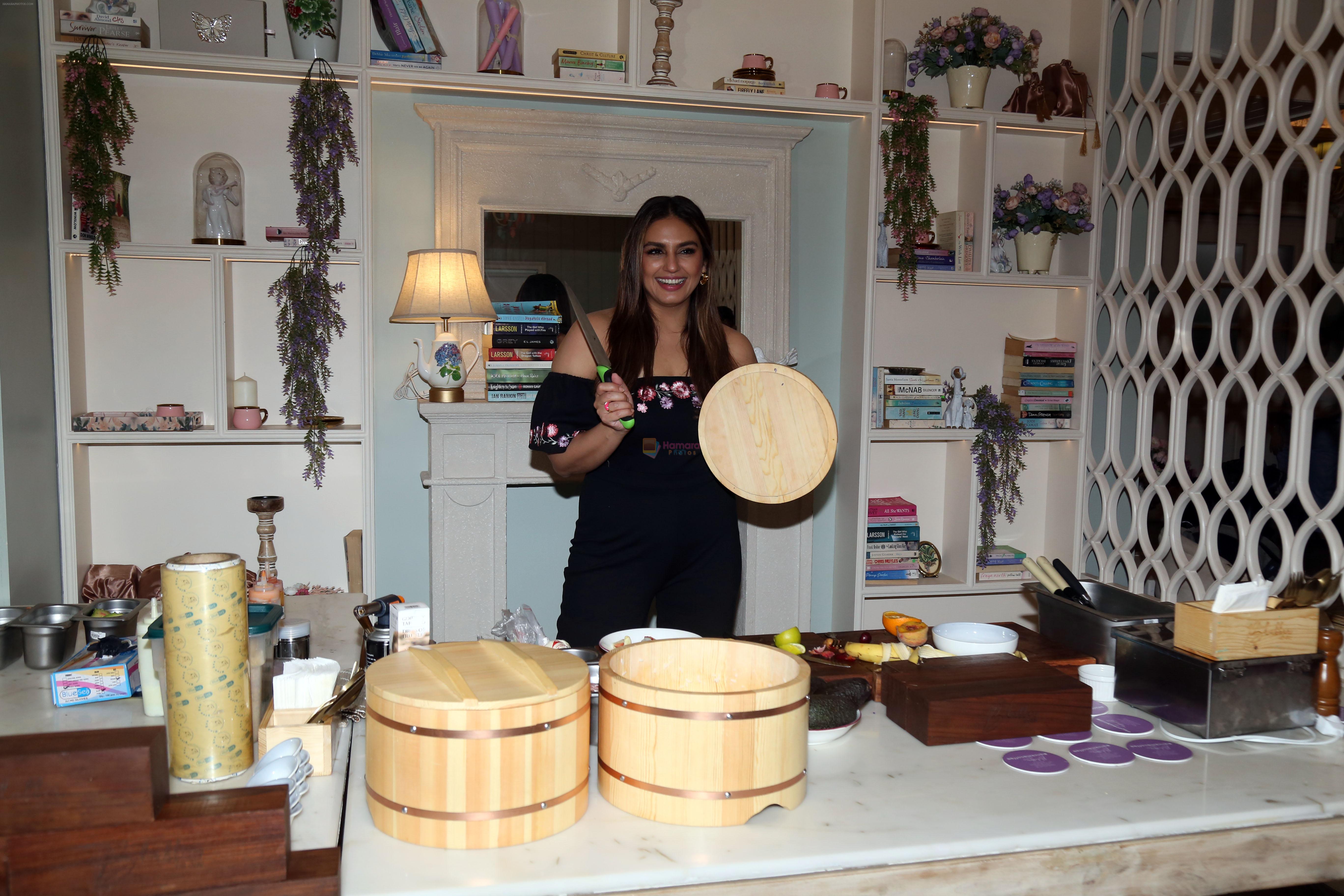 Huma Qureshi poses for camera promoting Fun Cooking Collaboration with Gary Mehigan on 5 July 2023