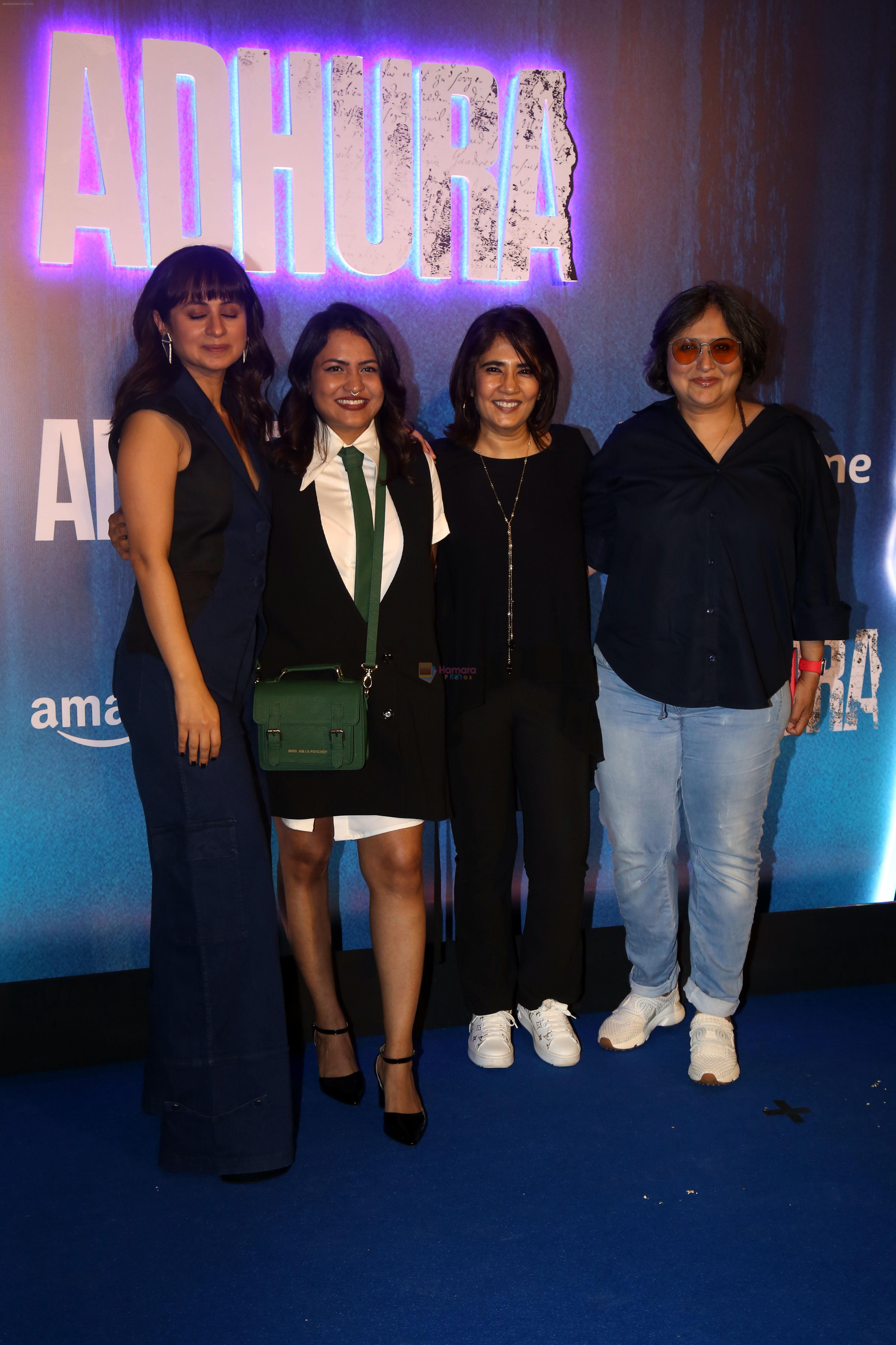 Rasika Dugal, Madhu Bhojwani, Monisha Advani at the Screening of Horror Series Adhura on 6 July 2023