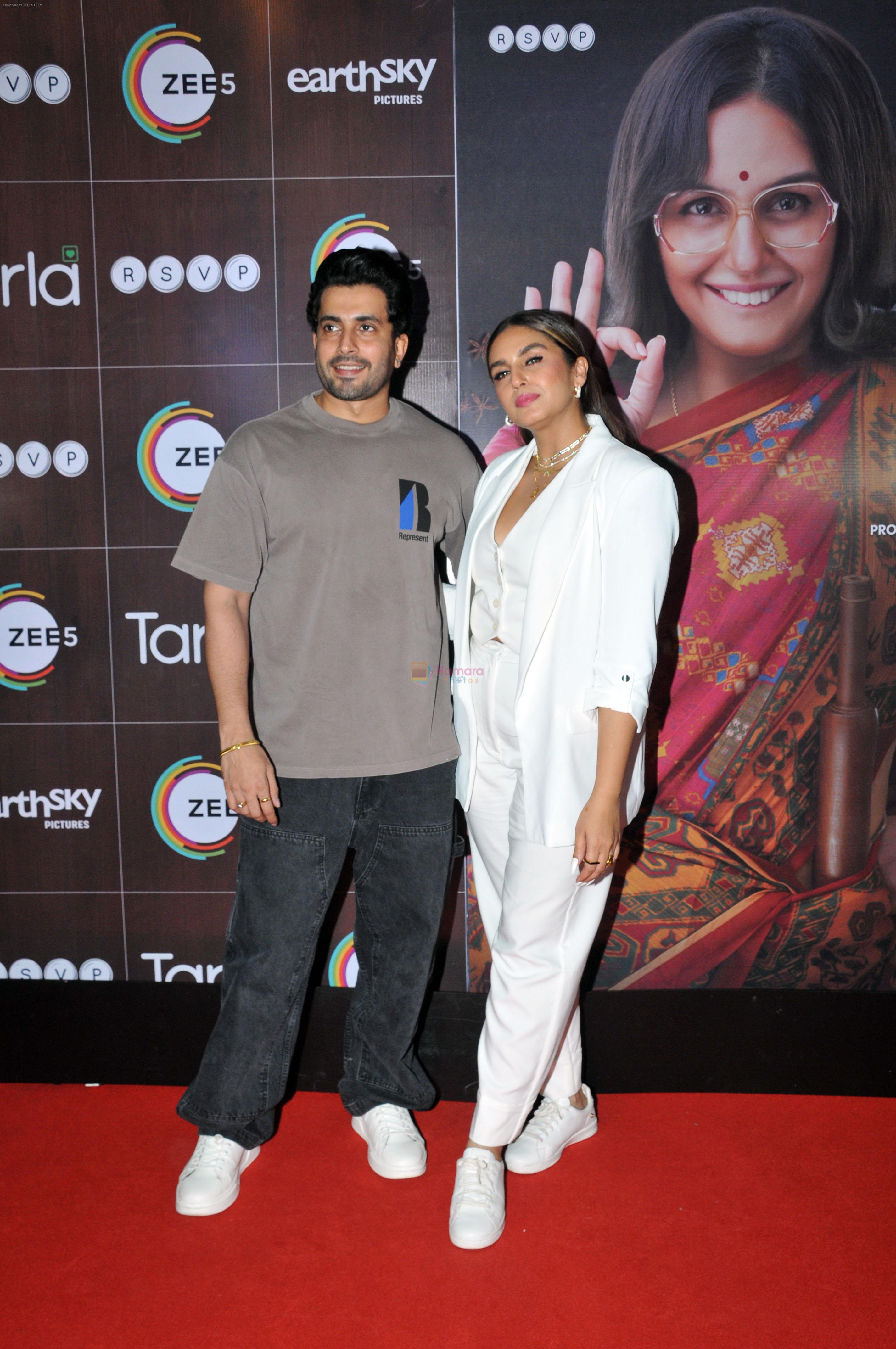 Sunny Singh, Huma Qureshi at the Screening of film Tarla on 6 July 2023
