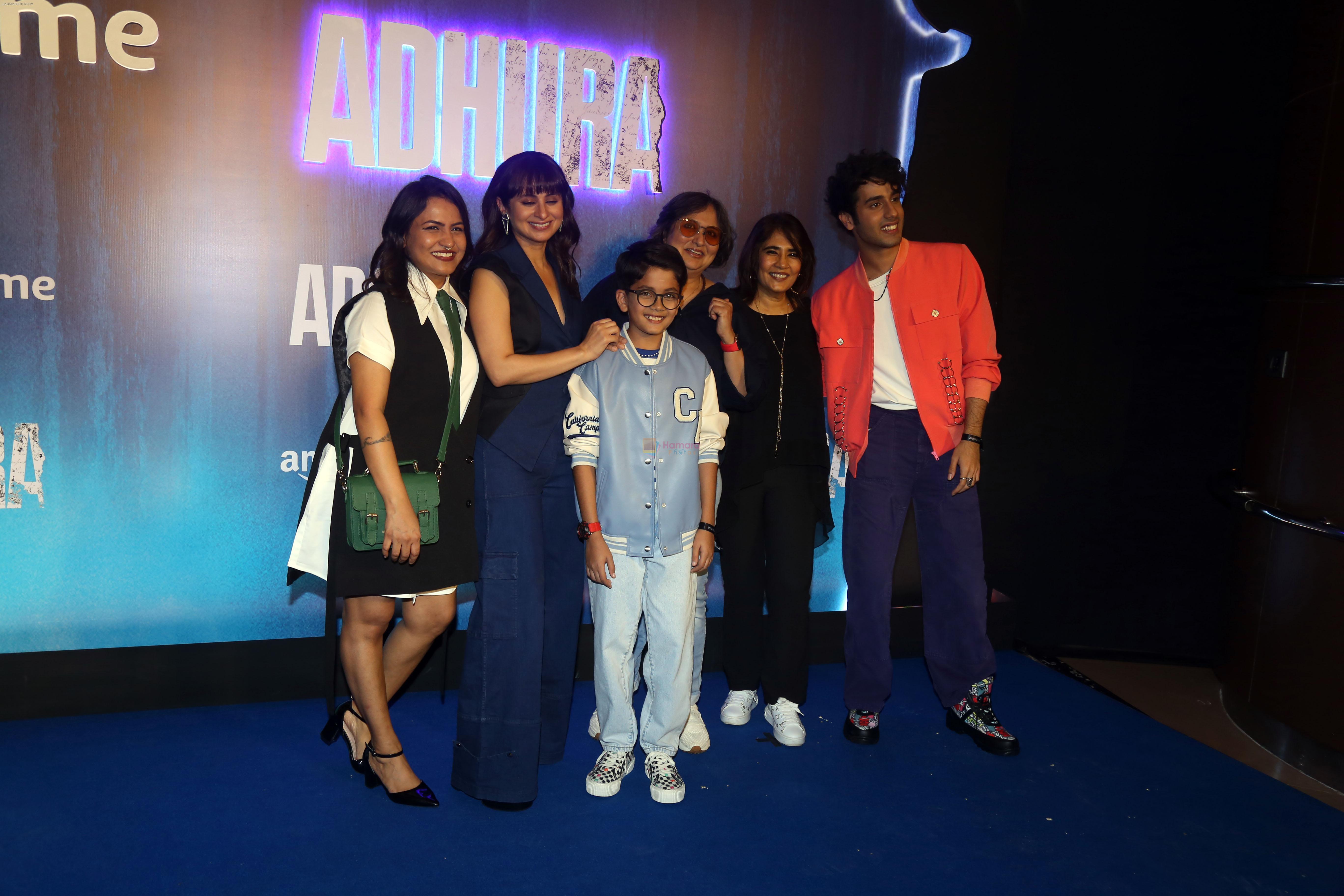 Rasika Dugal, Shrenik Arora, Madhu Bhojwani, Monisha Advani, Poojan Chhabra at the Screening of Horror Series Adhura on 6 July 2023