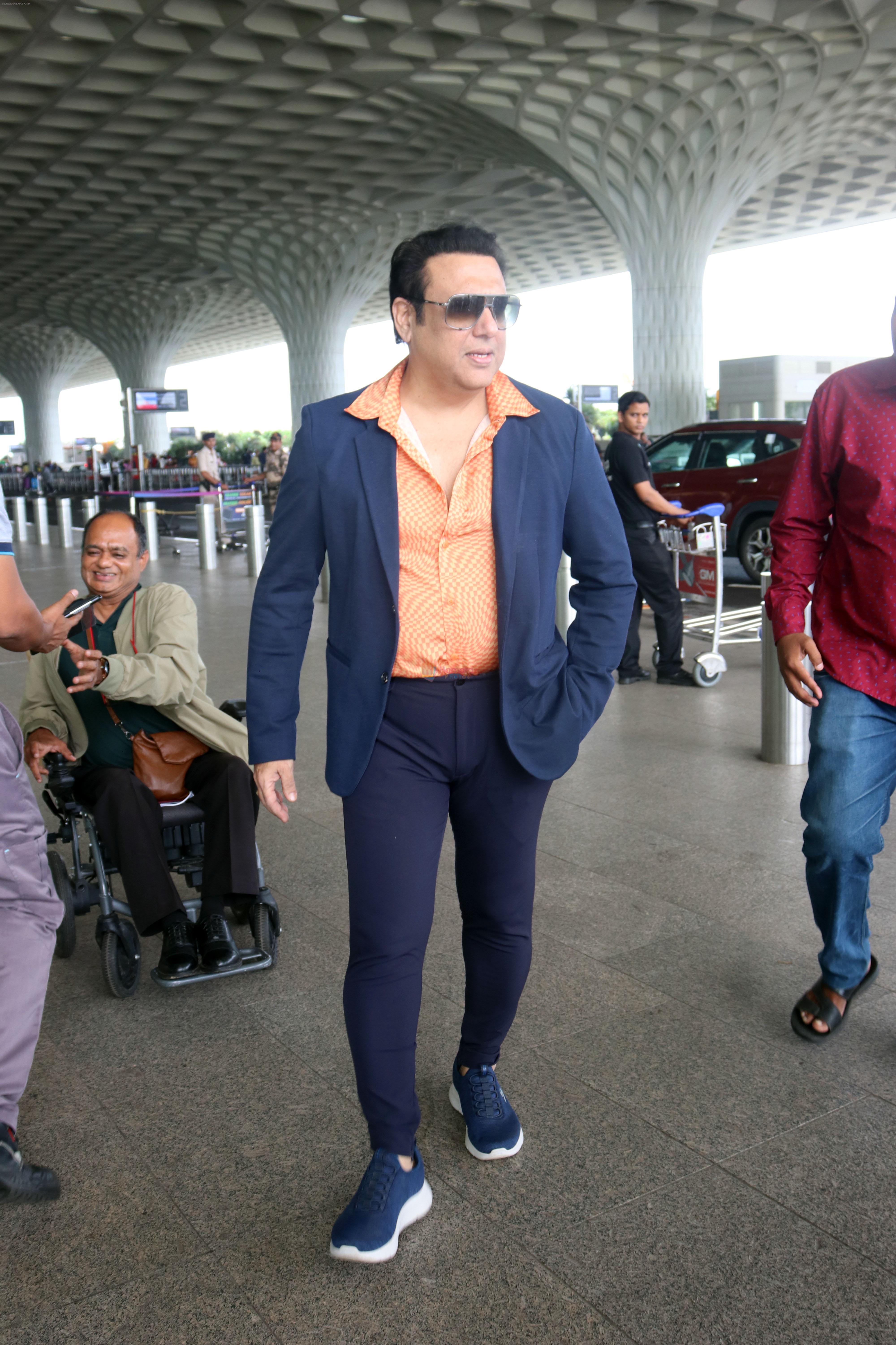Govinda seen at the airport on 8 July 2023