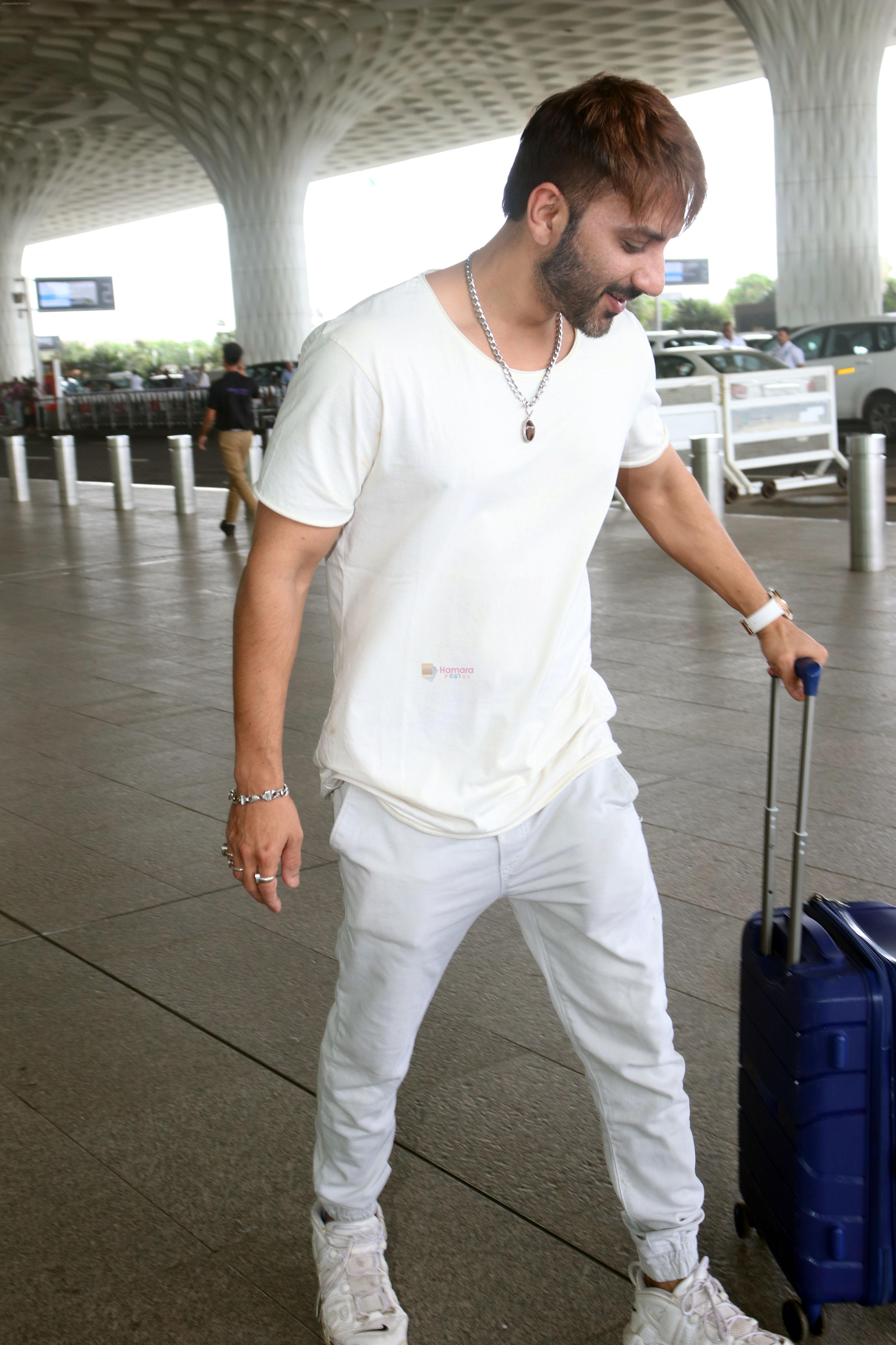 Ali Merchant seen at the airport on 8 July 2023