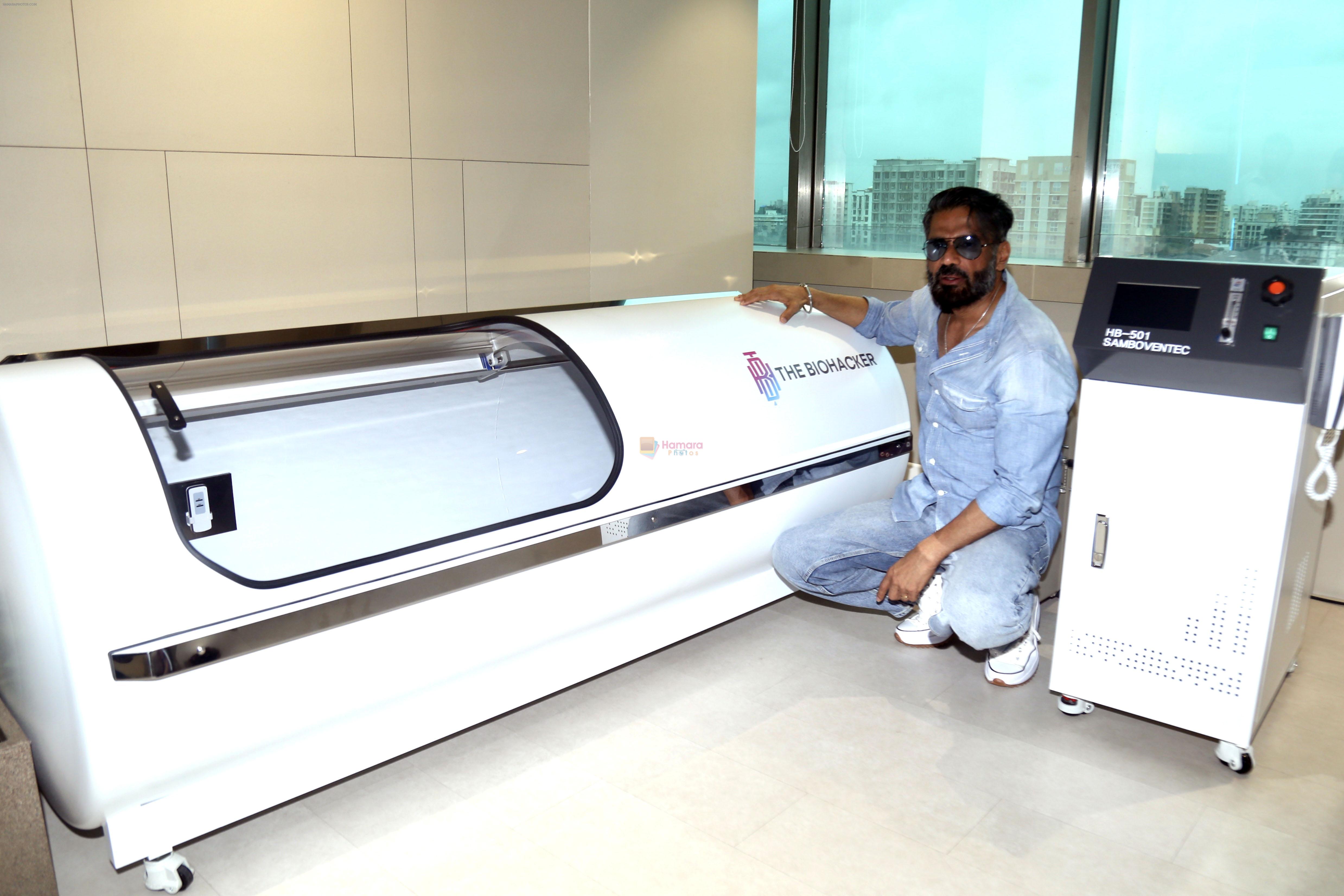 Suniel Shetty attends the Launch of India's First Biohacker Facility on 11 July 2023