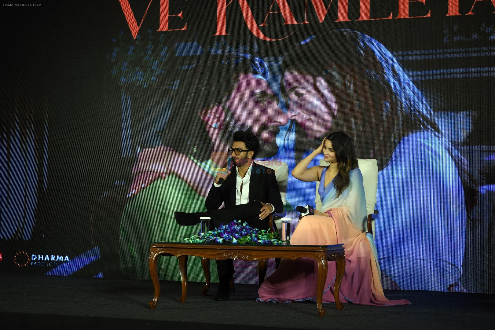 Alia Bhatt, Ranveer Singh at the press conference of movie Rocky Aur Rani Ki Prem Kahani in Delhi on 18 July 2023