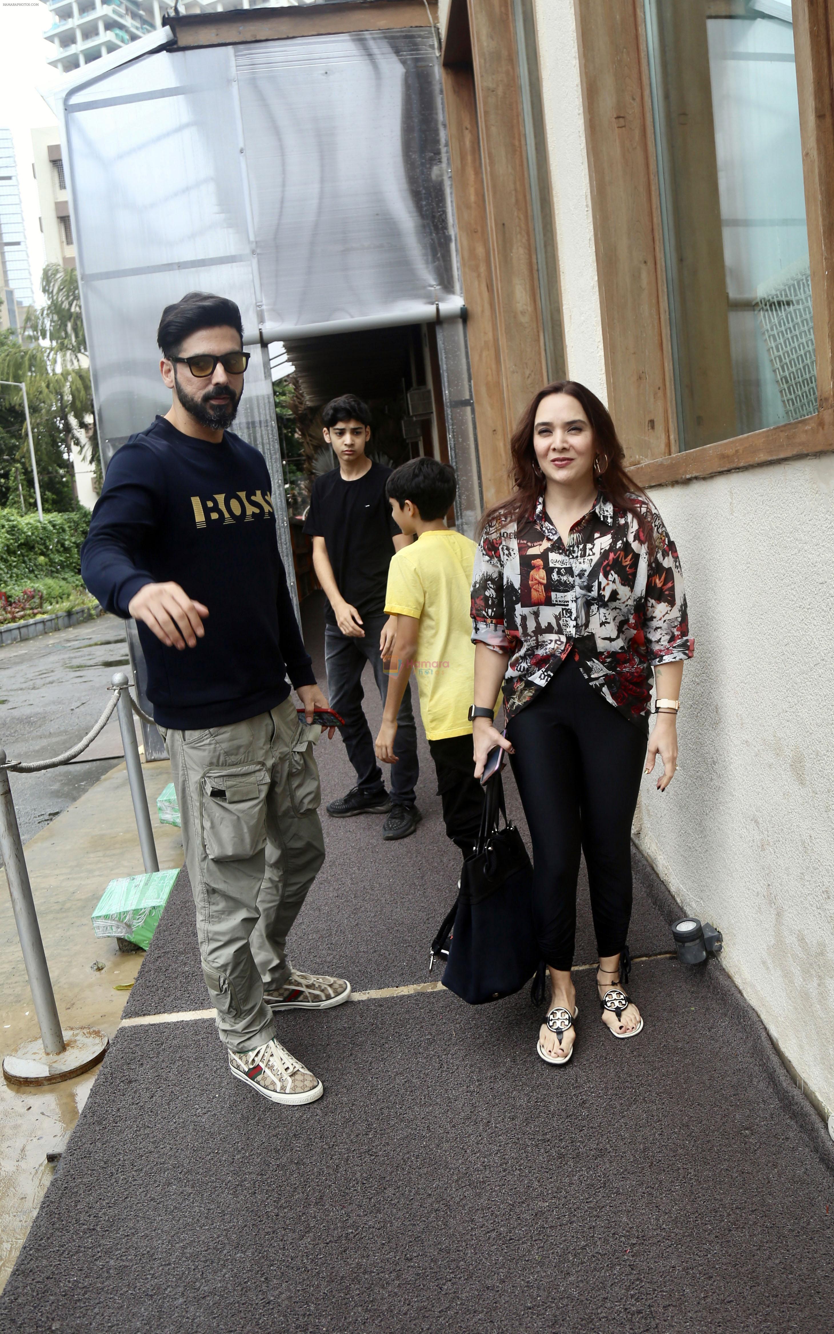 Malaika Parekh, Zayed Khan, Ziddan Khan seen at Lower Parel on 22 July 2023