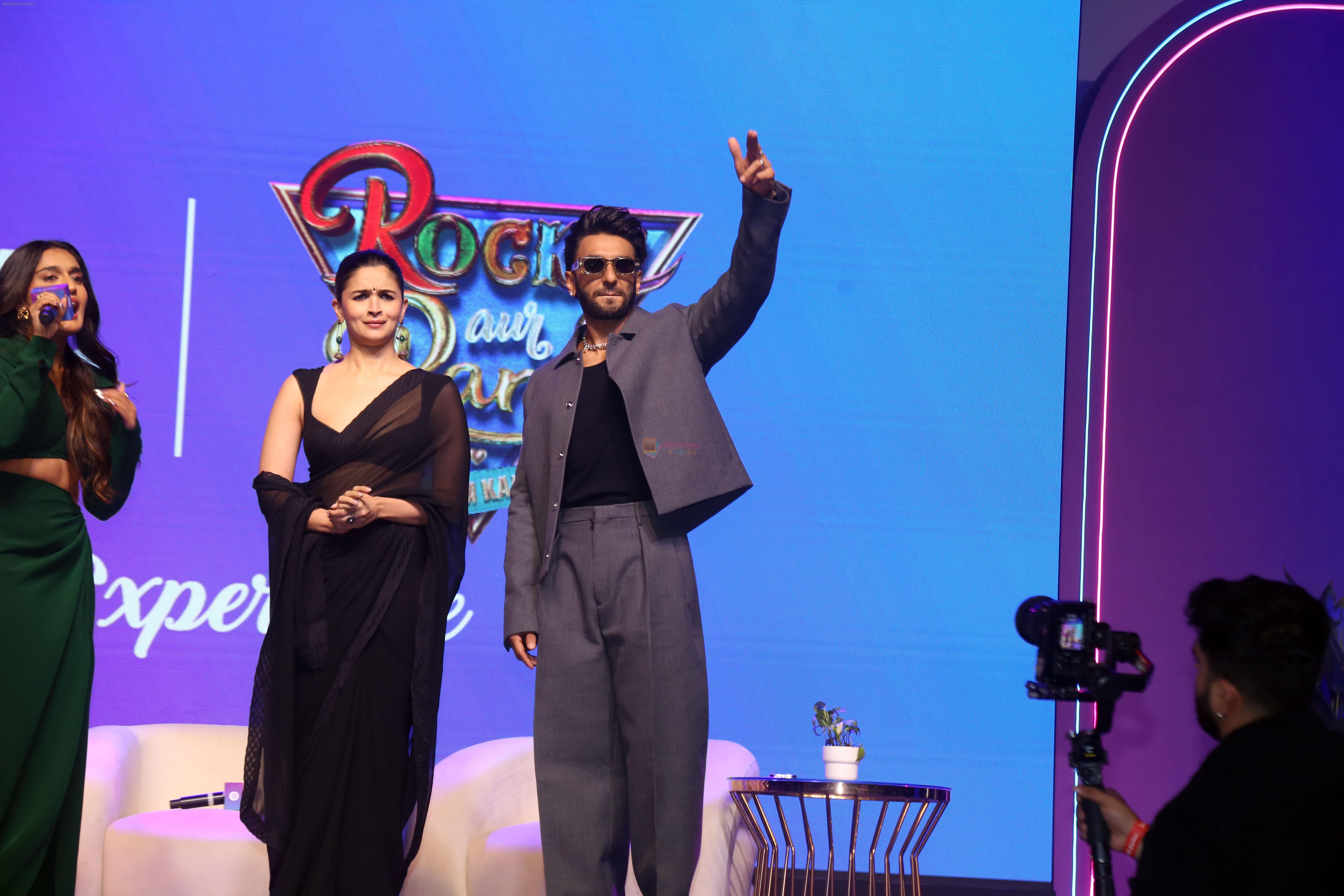 Alia Bhatt, Niharika Nm, Ranveer Singh at the movie Rocky Aur Rani Kii Prem Kahaani musical evening with Spotify Collaboration on 21 July 2023