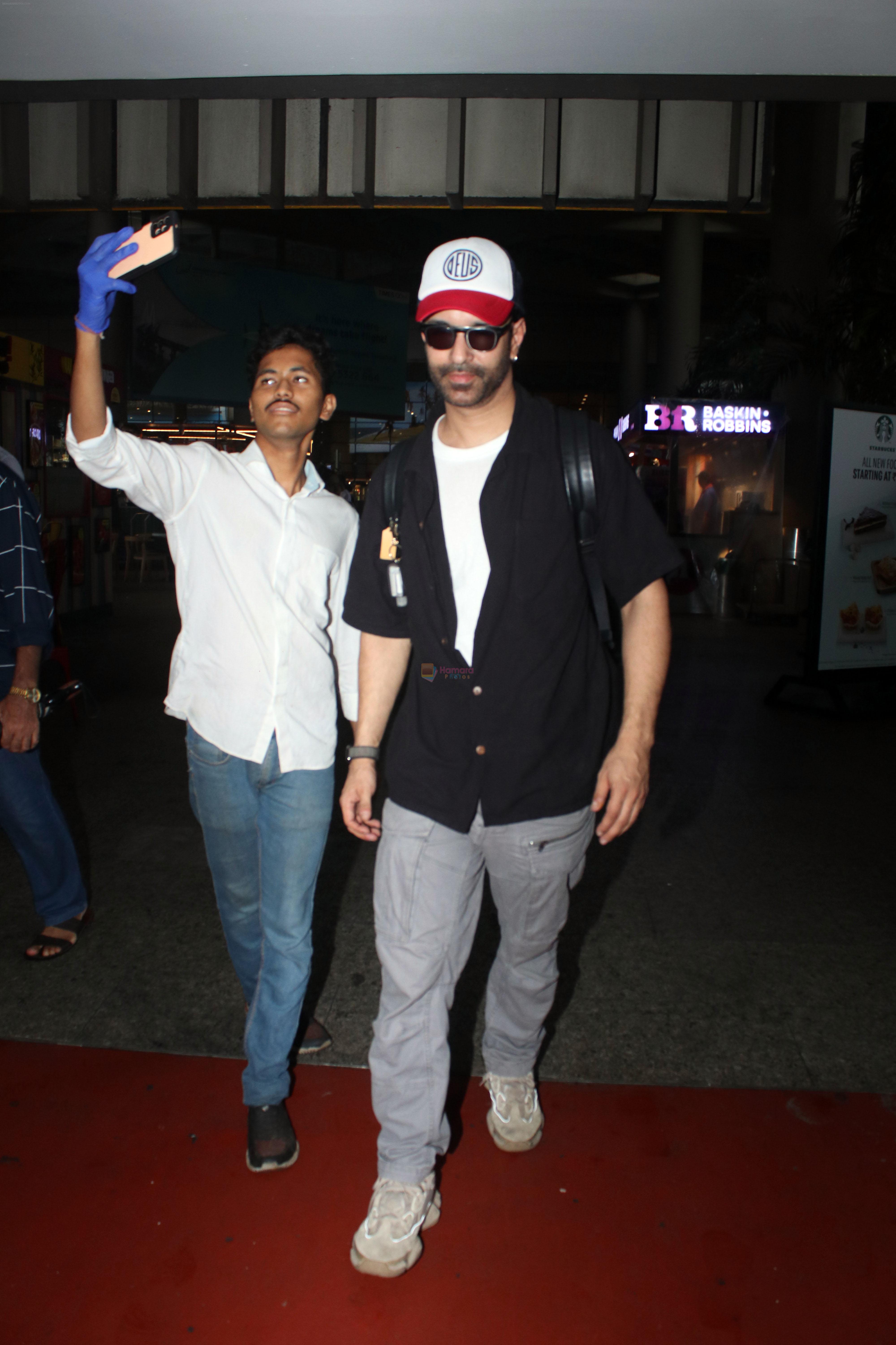 Aamir Ali seen at the airport on 24 July 2023