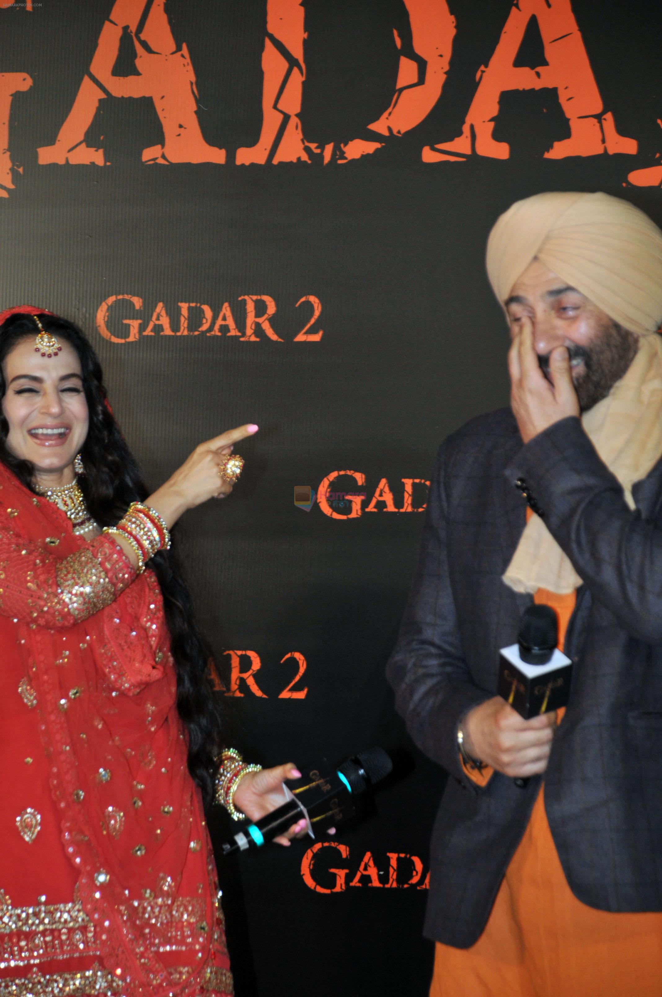 Ameesha Patel, Sunny Deol at the trailer launch of film Gadar 2 on 26 July 2023