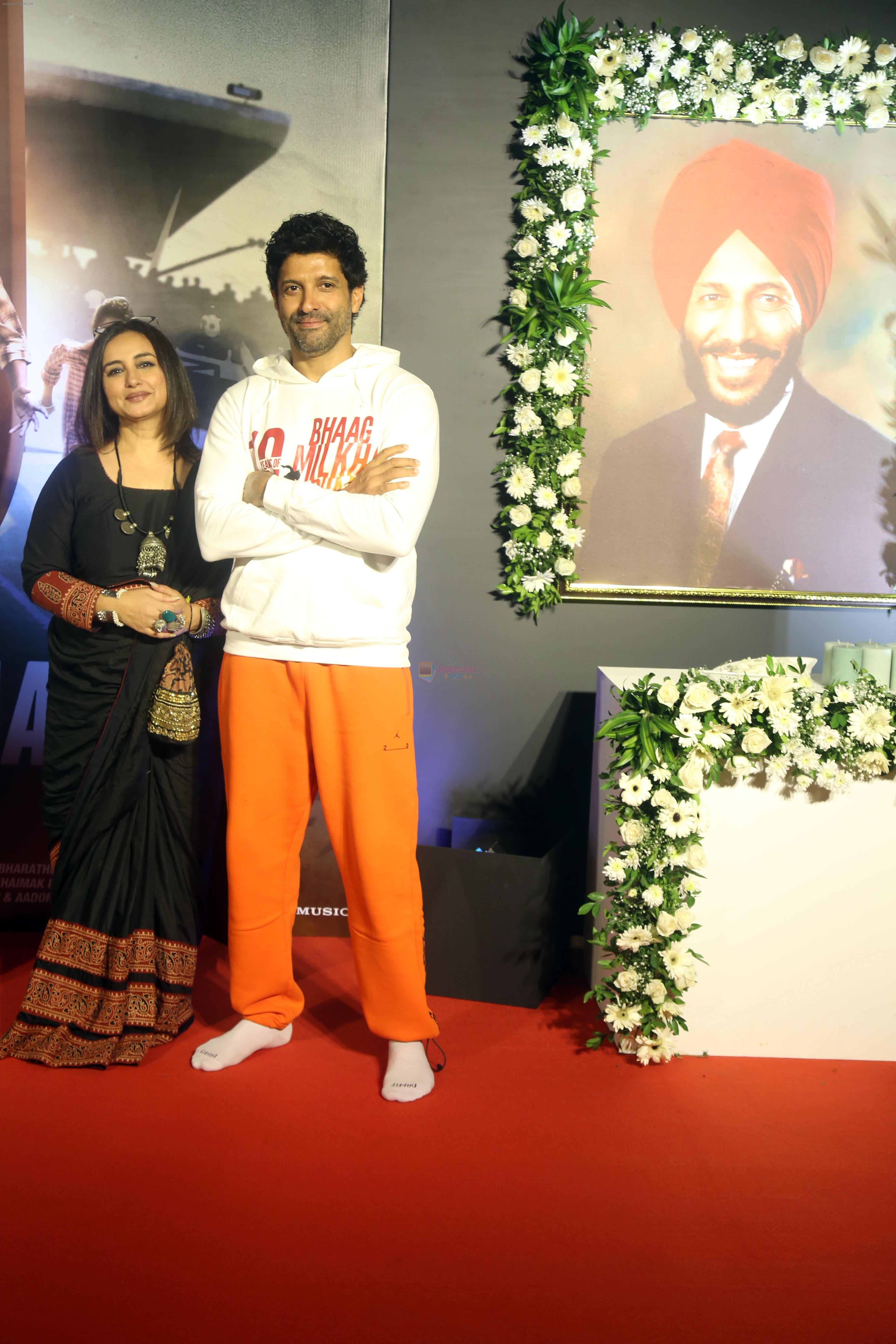 Divya Dutta, Farhan Akhtar at the 10 Year celebration of Bhaag Milkha Bhaag on 26 July 2023