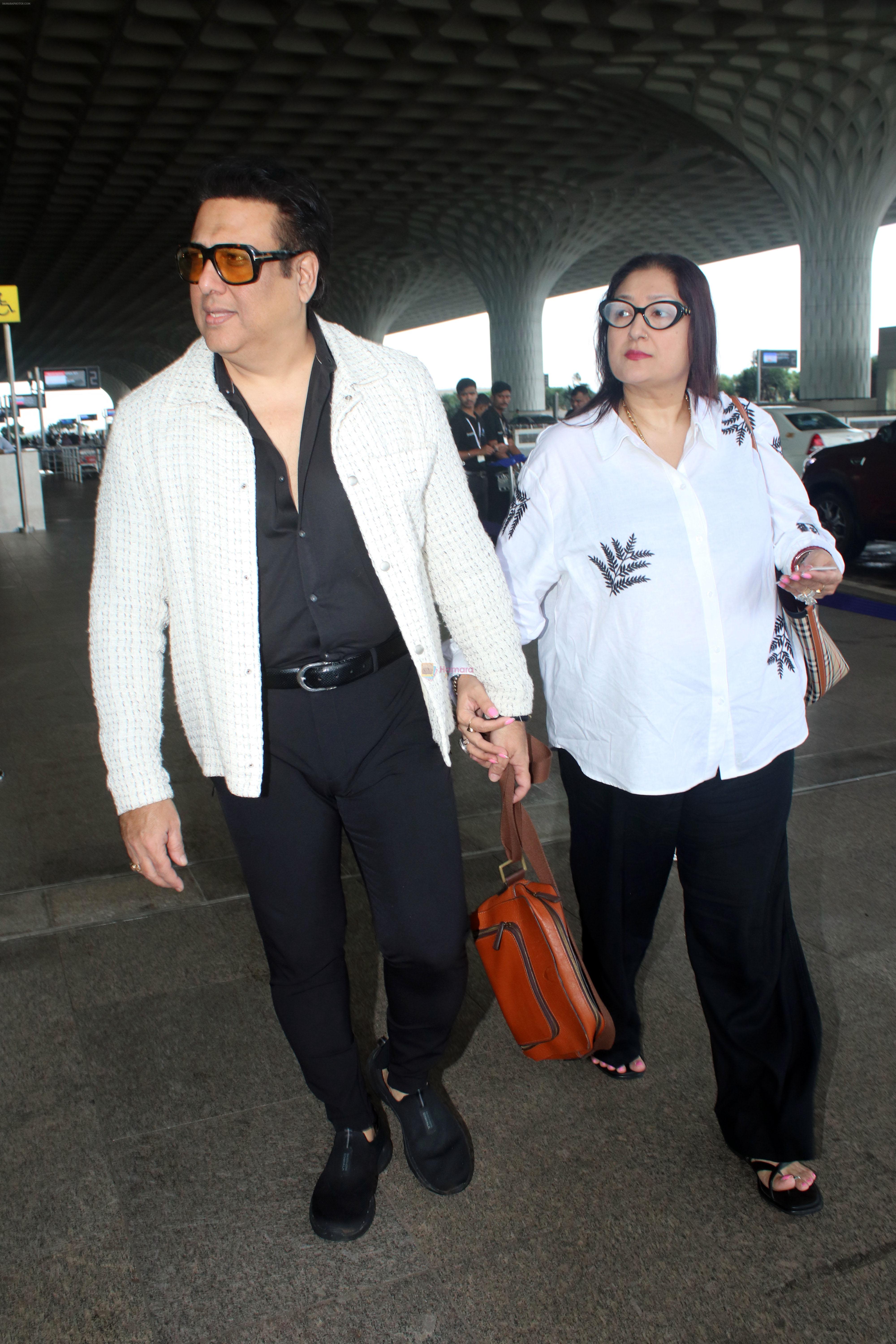 Govinda, Sunita Ahuja seen at the airport on 29 July 2023
