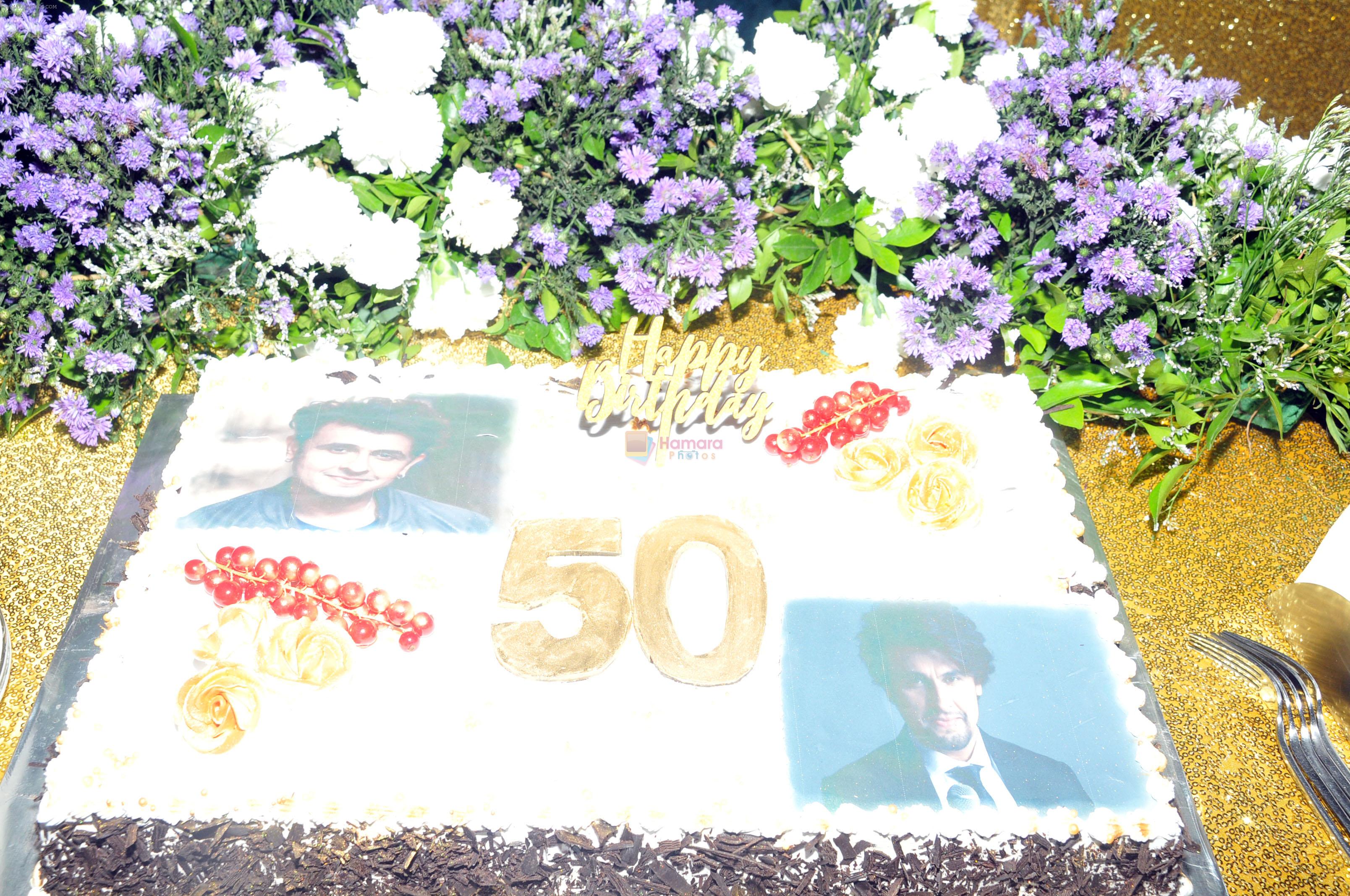 Cake at Sonu Nigam 50th birthday celebration at Sahara Star Vile Parle on 30th July 2023