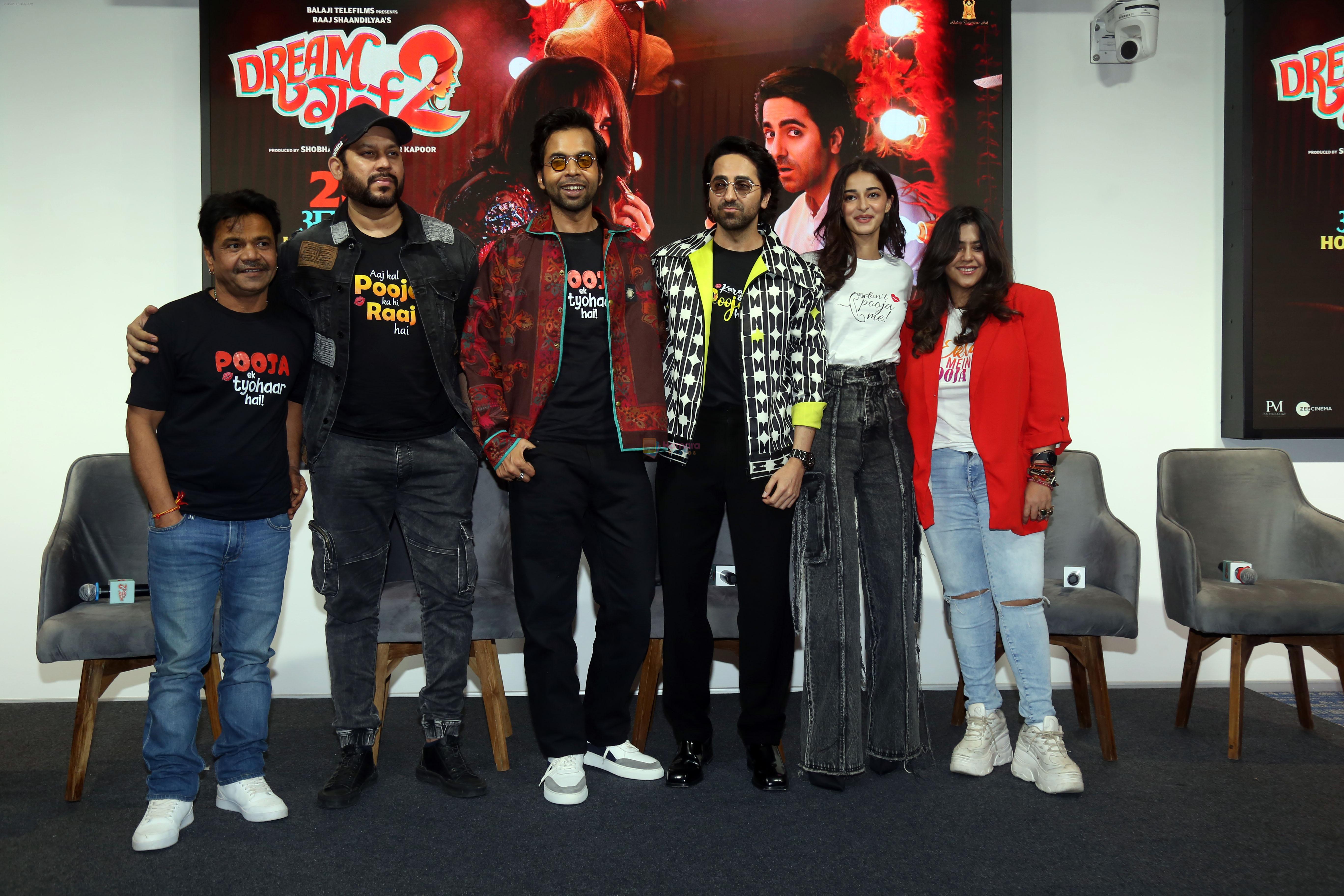 Abhishek Banerjee, Ananya Panday, Ayushmann Khurrana, Ekta Kapoor, Raaj Shaandilyaa, Rajpal Yadav at Dream Girl 2 Trailer Launch on 1 Aug 2023