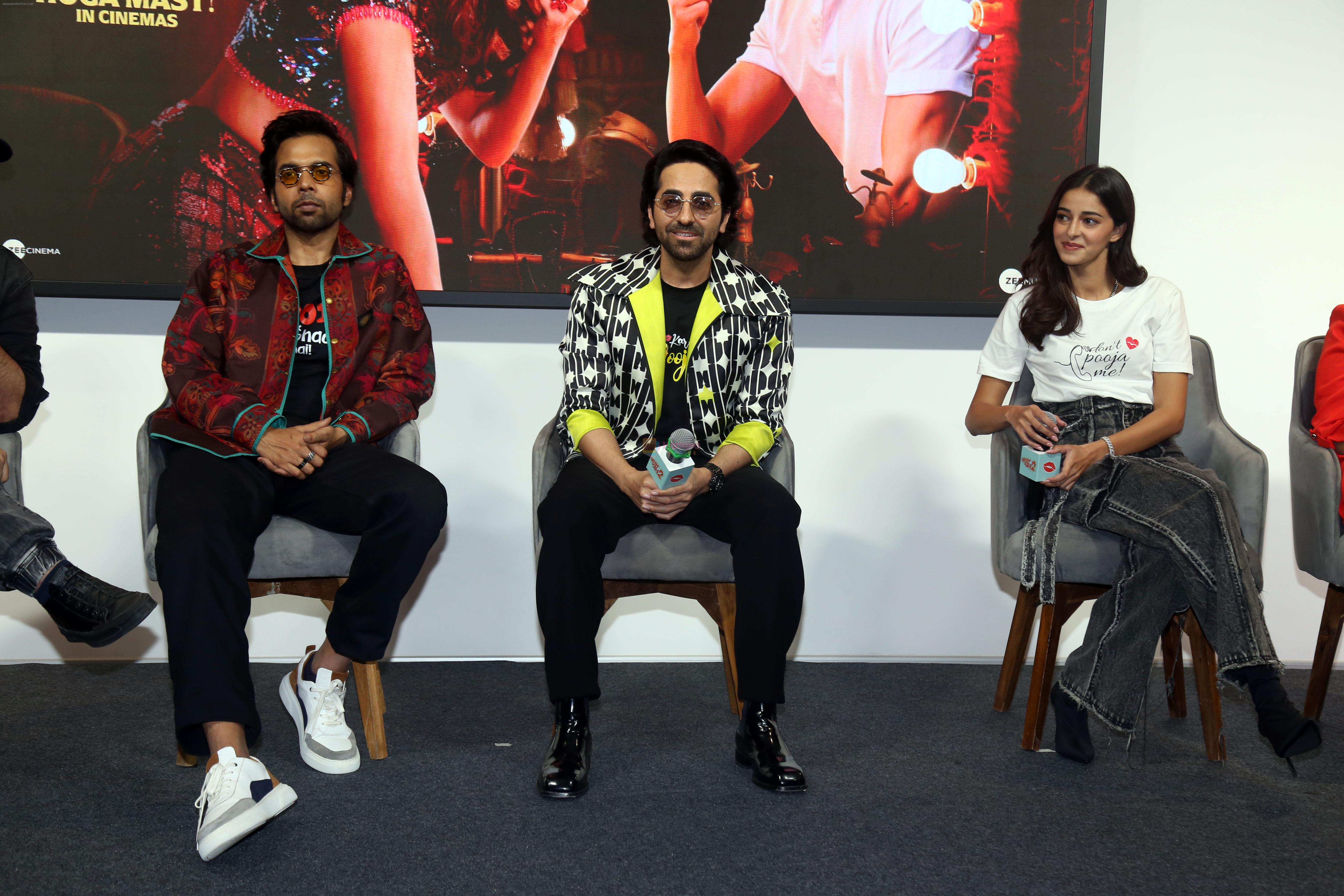 Abhishek Banerjee, Ananya Panday, Ayushmann Khurrana at Dream Girl 2 Trailer Launch on 1 Aug 2023