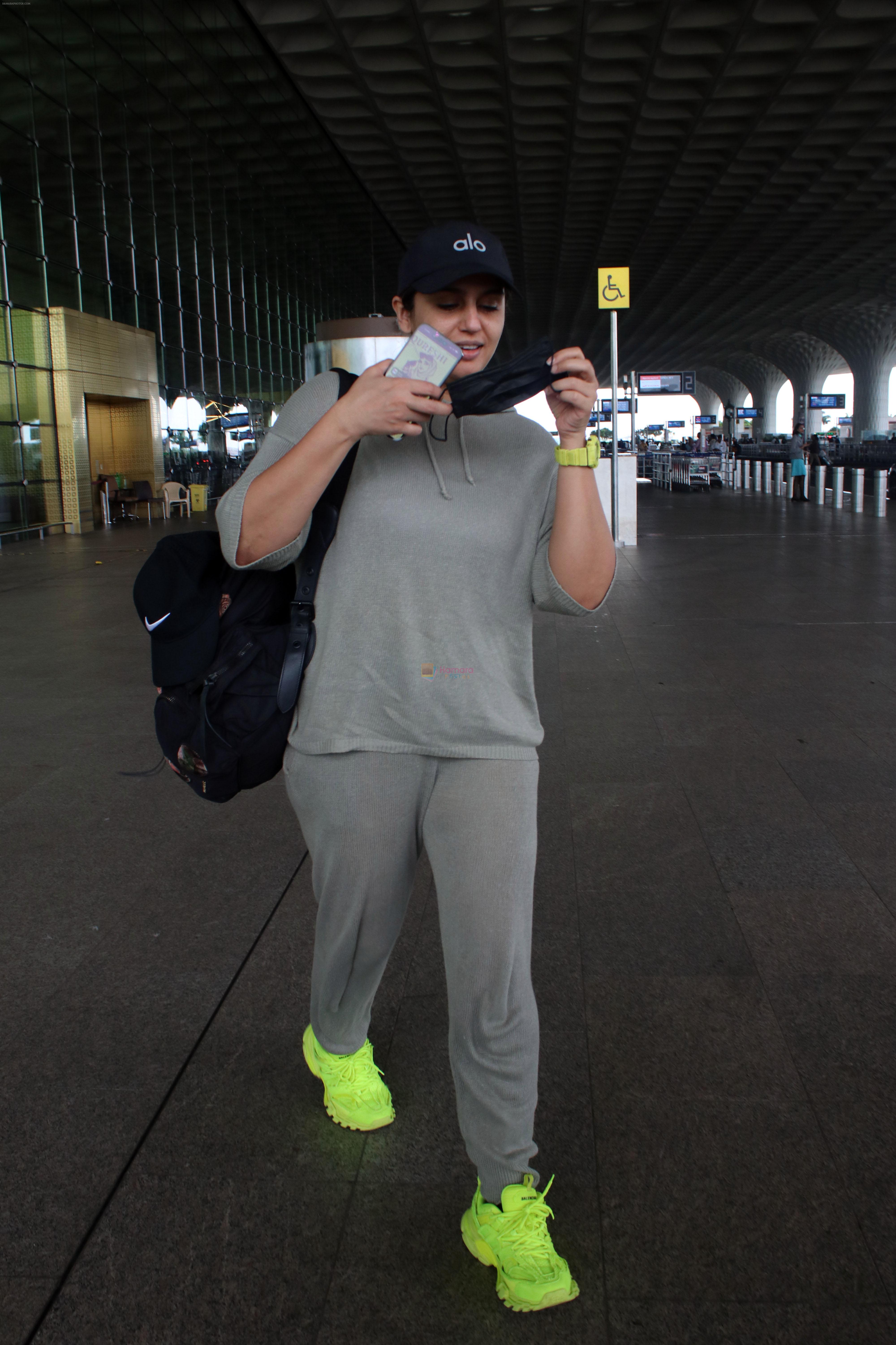Huma Qureshi seen at the airport on 2 Aug 2023
