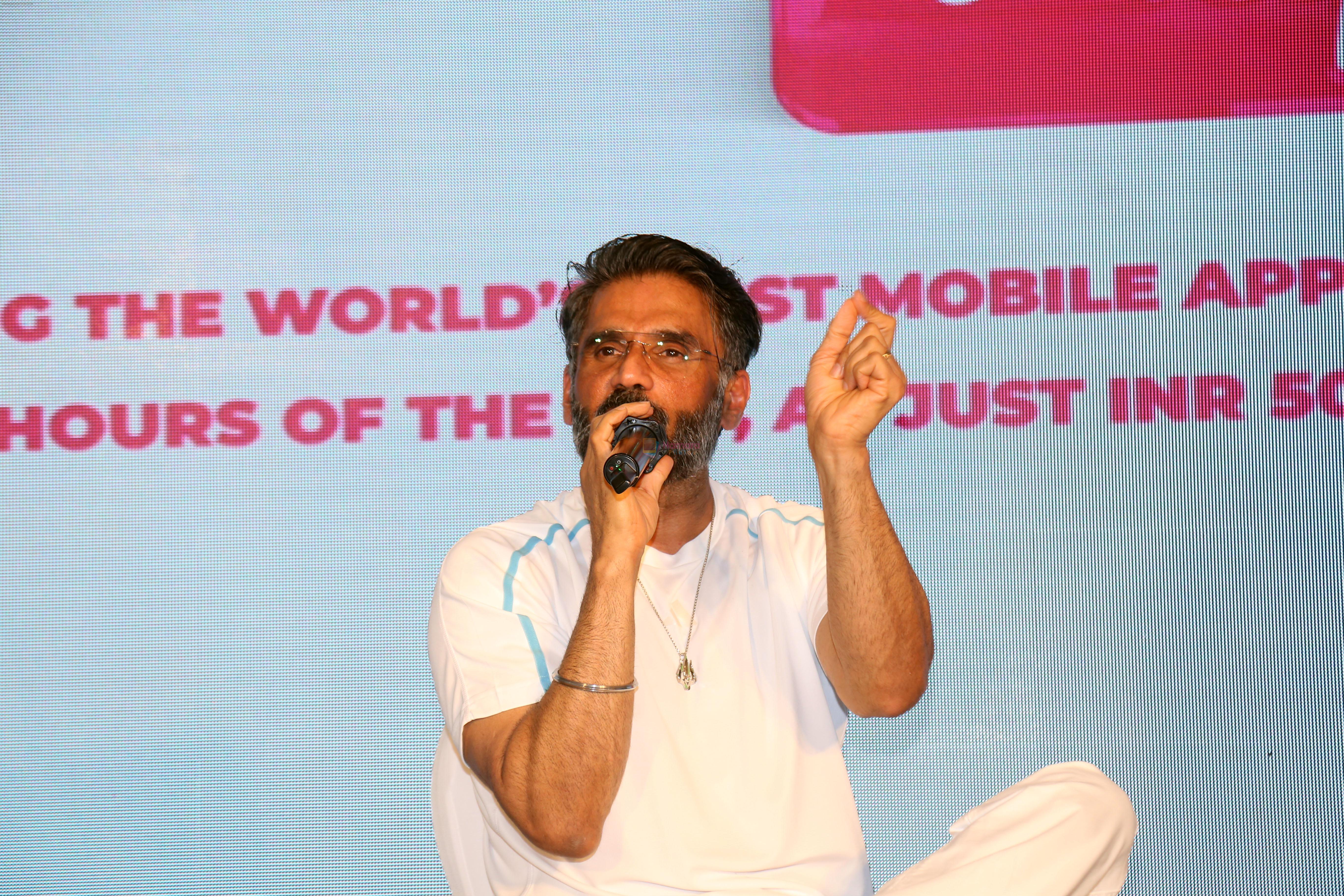 Suniel Shetty at the launch of world first online mental health on 2nd August 2023