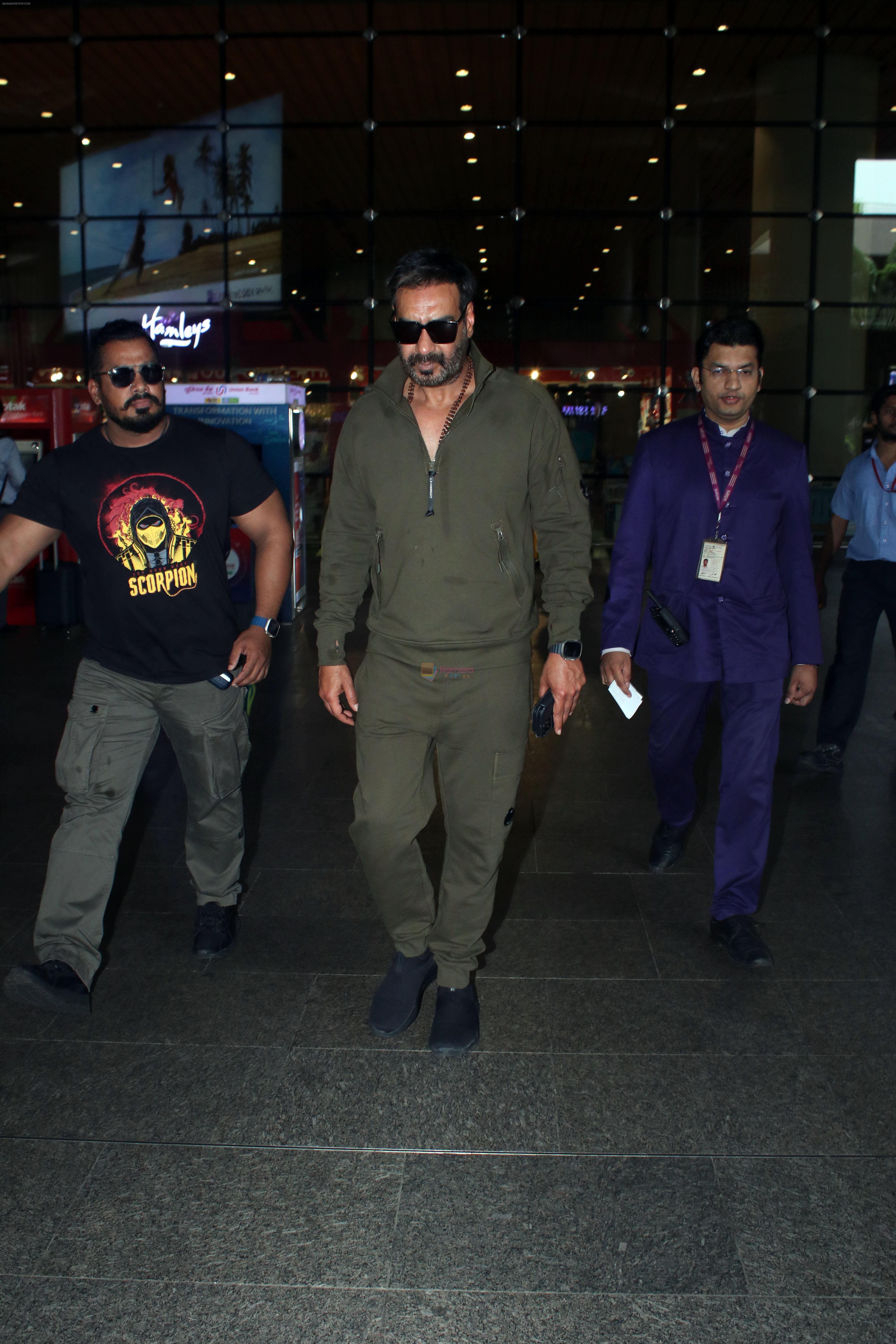 Ajay Devgn seen at the airport on 5th August 2023