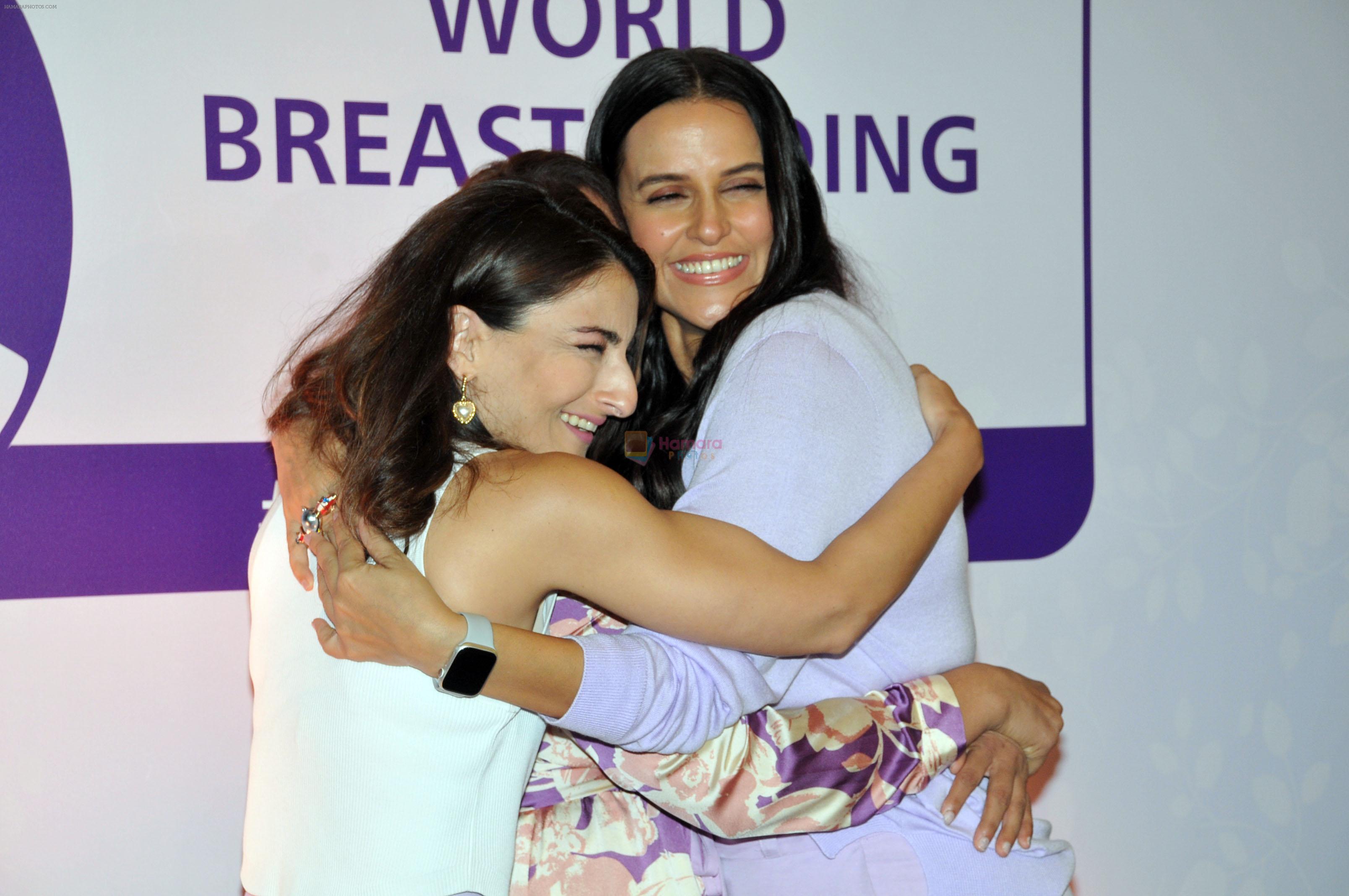 Neha Dhupia, Soha Ali Khan attend the world breastfeeding week on 7th August 2023
